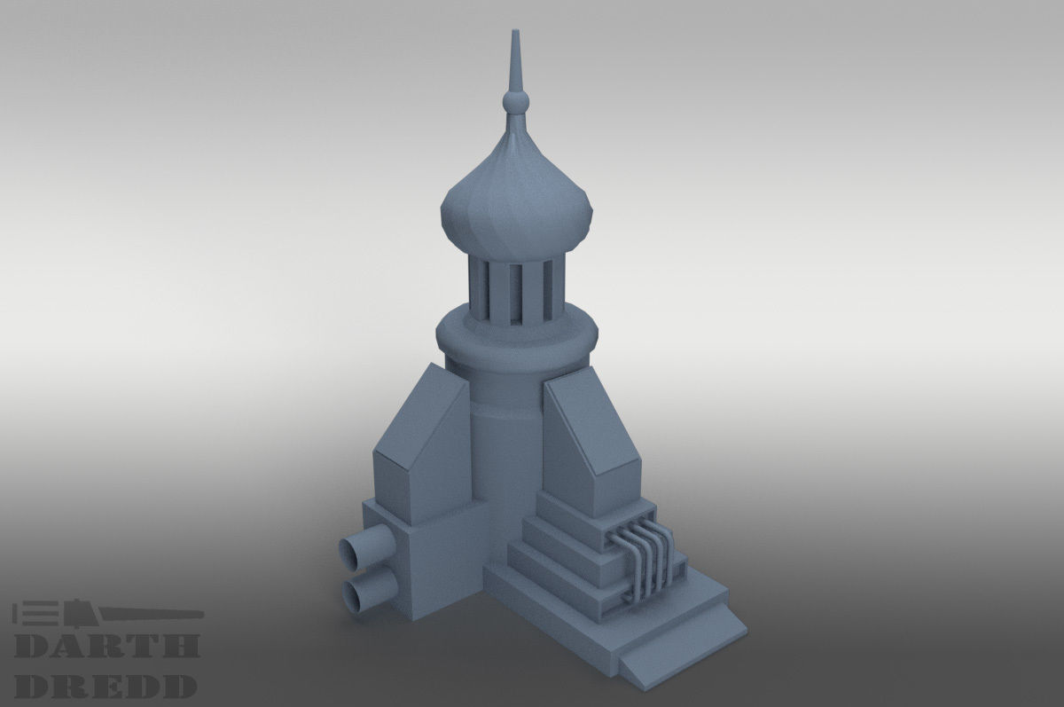 Red Alert 2 Soviet Construction Yard printable 3D model_10