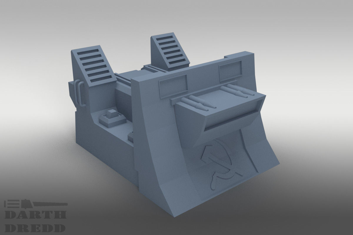 Red Alert 2 Soviet Construction Yard printable 3D model_13