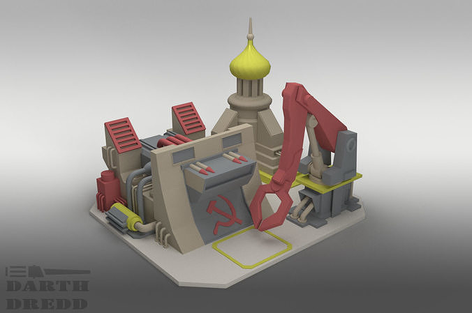 Red Alert 2 Soviet Construction Yard printable 3D model