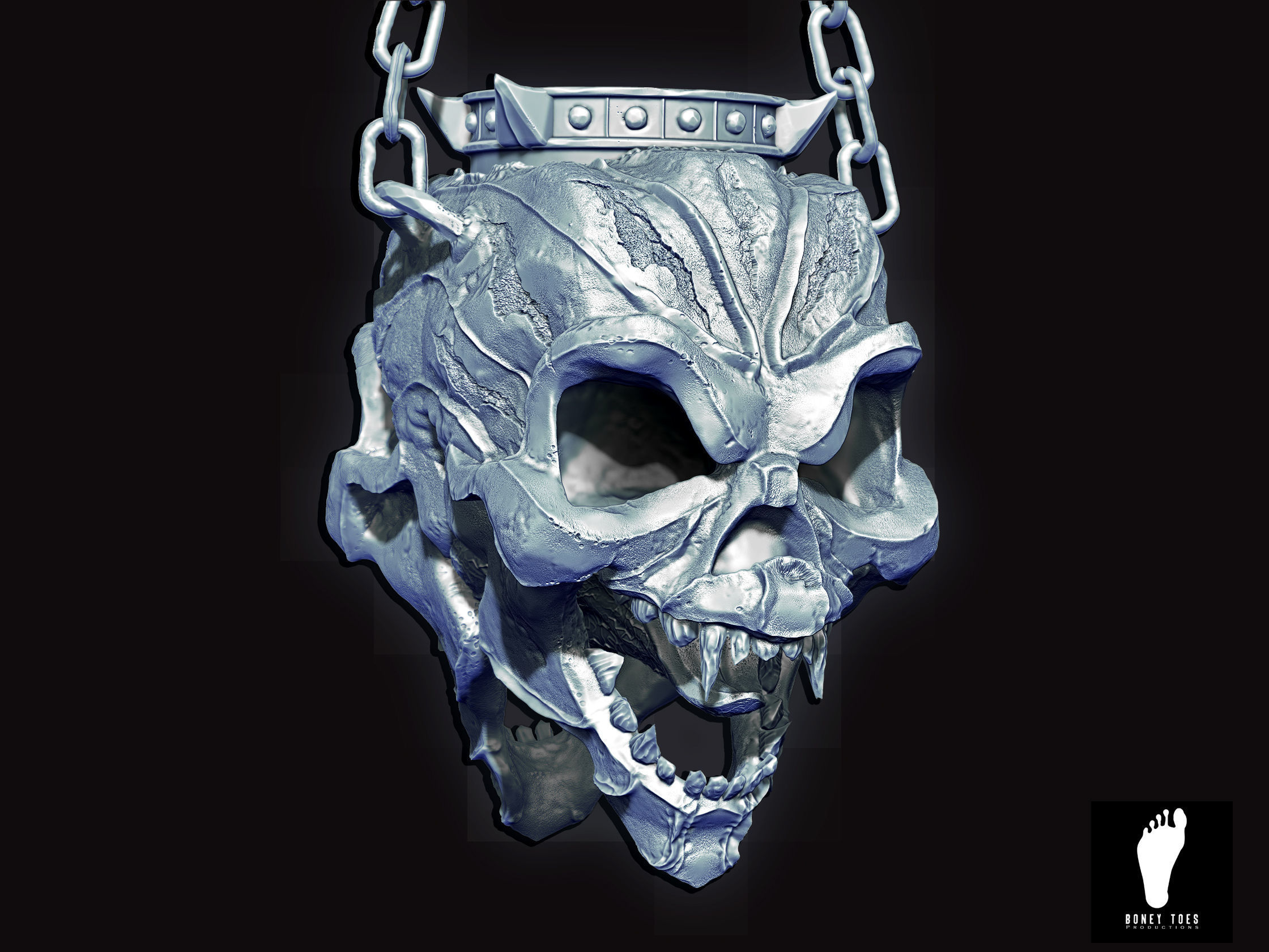 3D Skeleton Chandelier 3D model_2