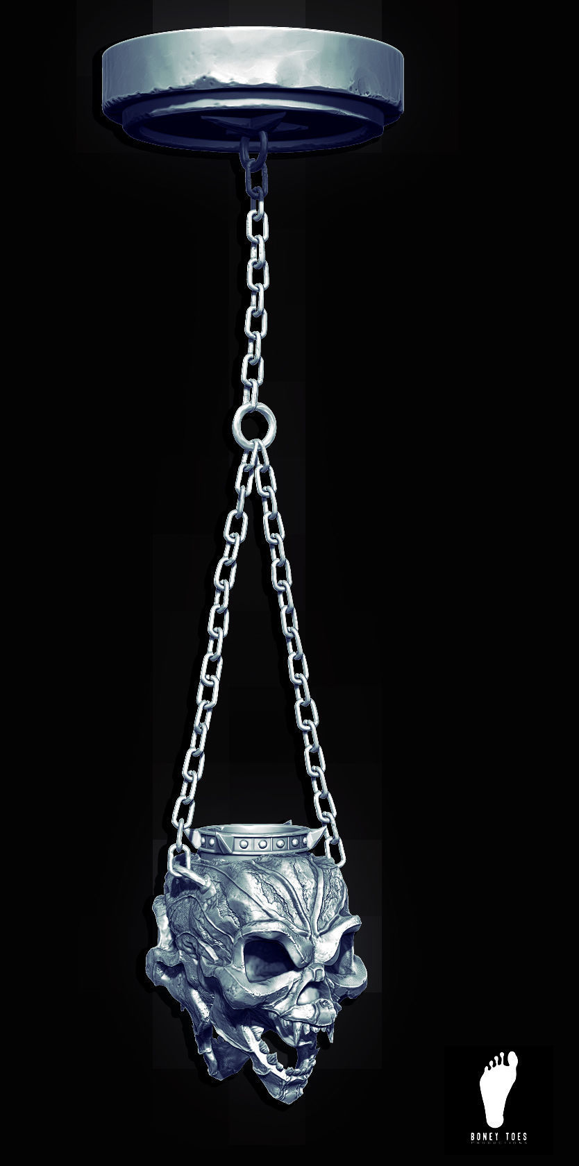 3D Skeleton Chandelier 3D model_1