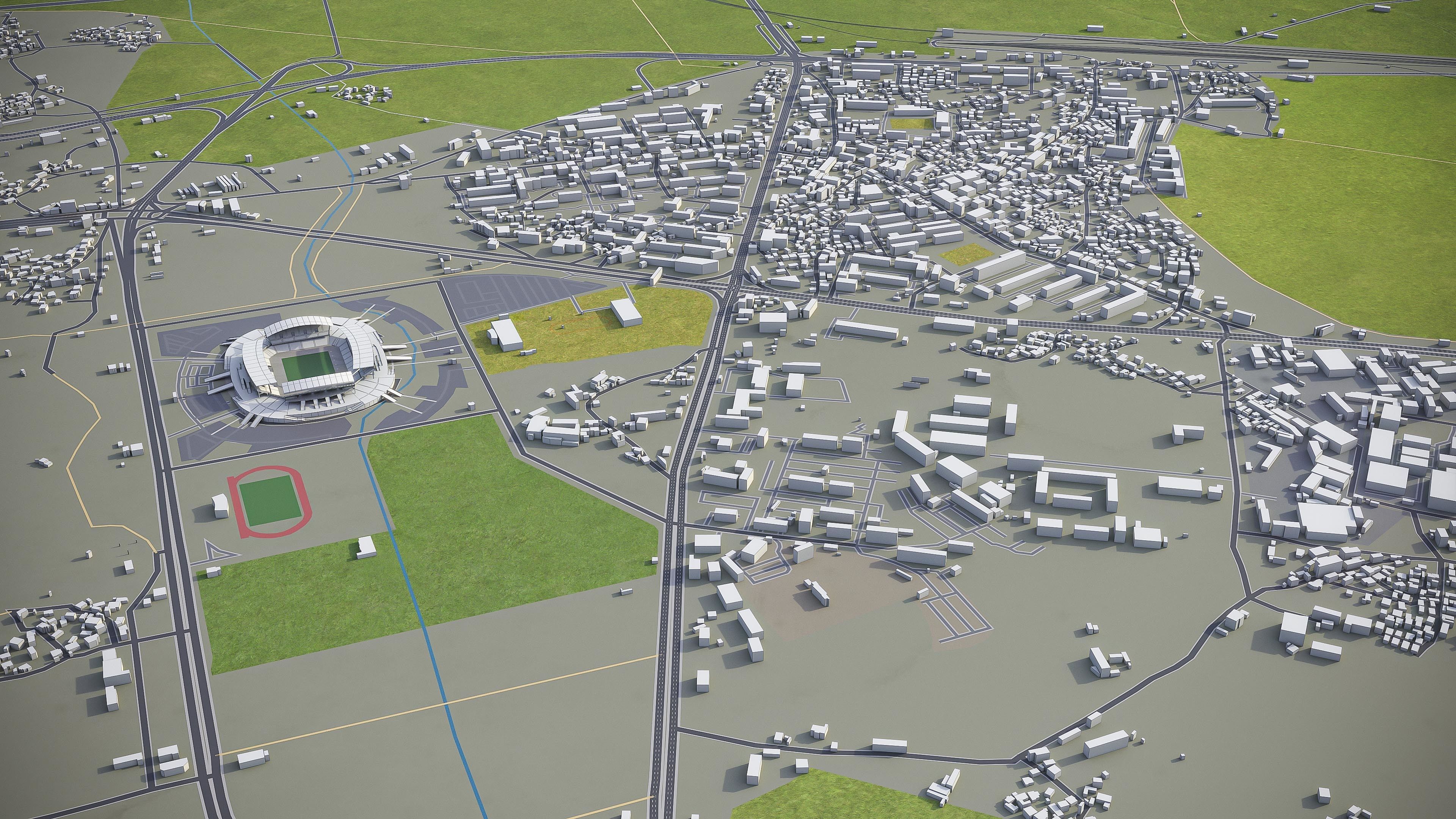 Jeonju Low-poly 3D model_13