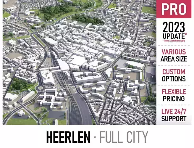 Heerlen  Low-poly 3D model
