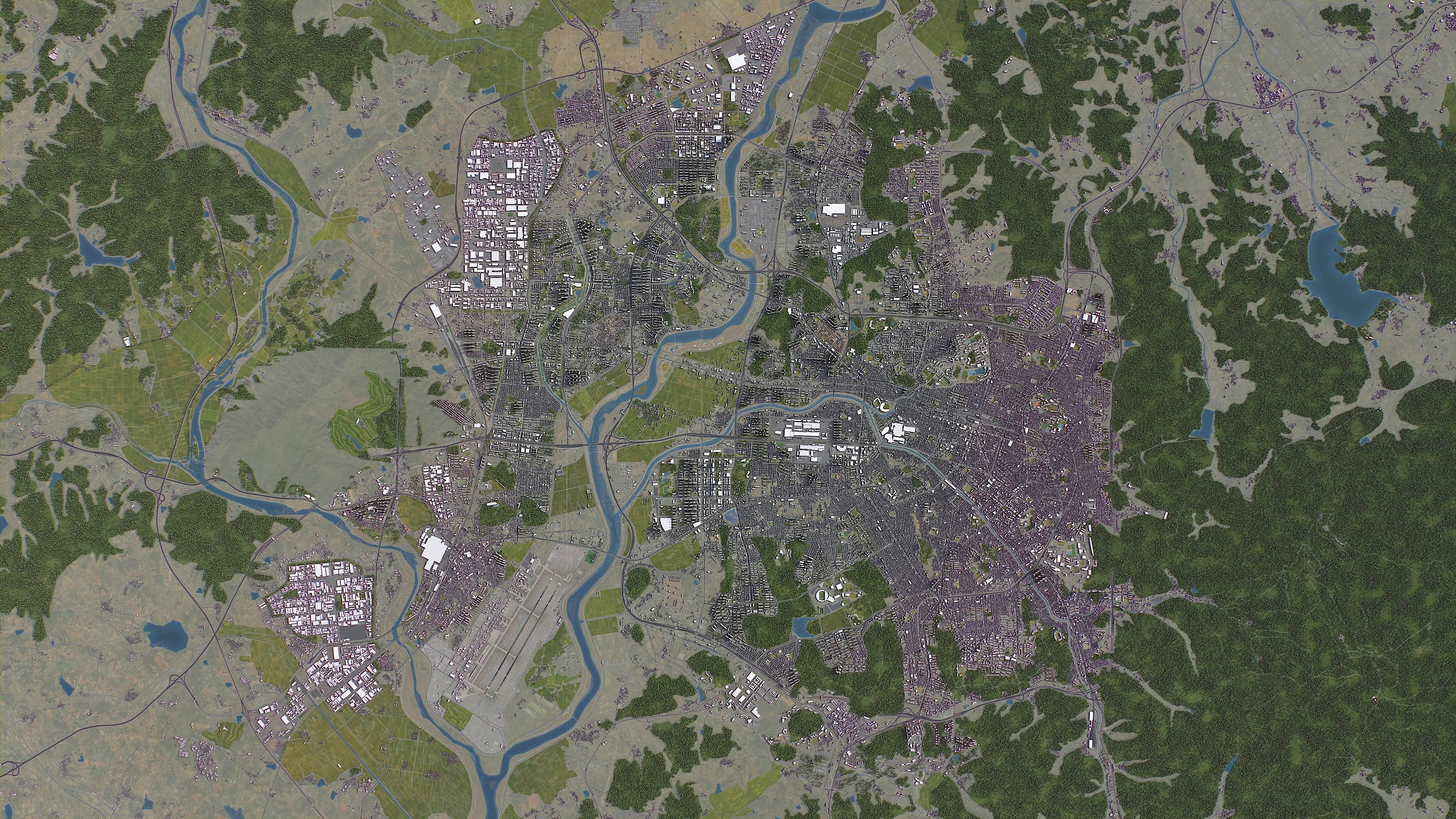 Gwangju Low-poly 3D model_15