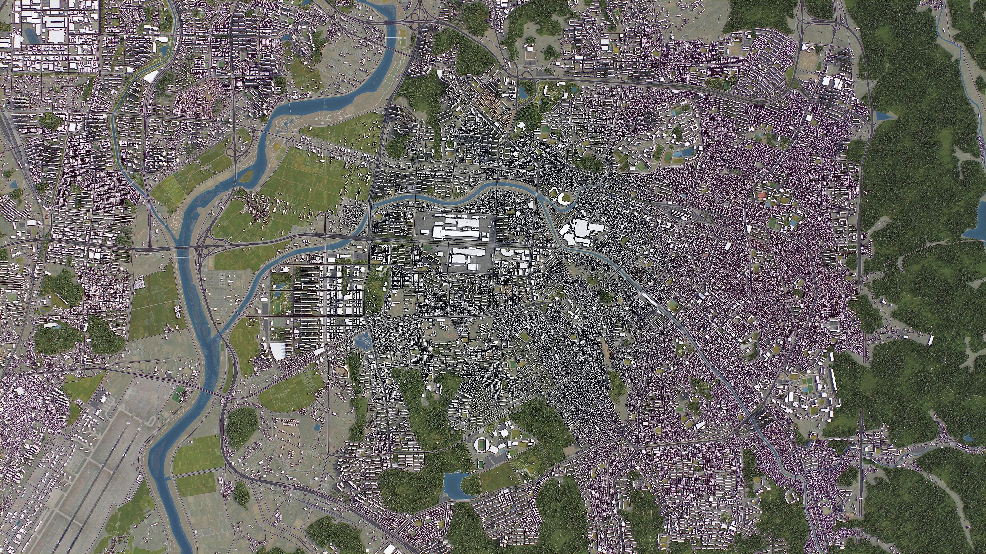 Gwangju Low-poly 3D model_14