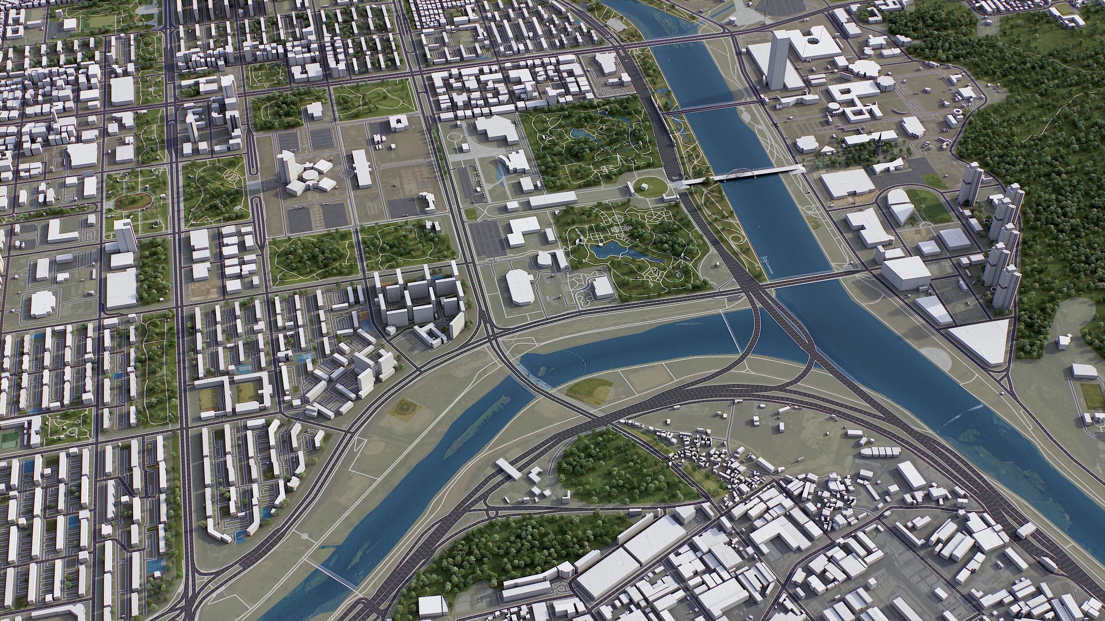 Daejeon Low-poly 3D model_6