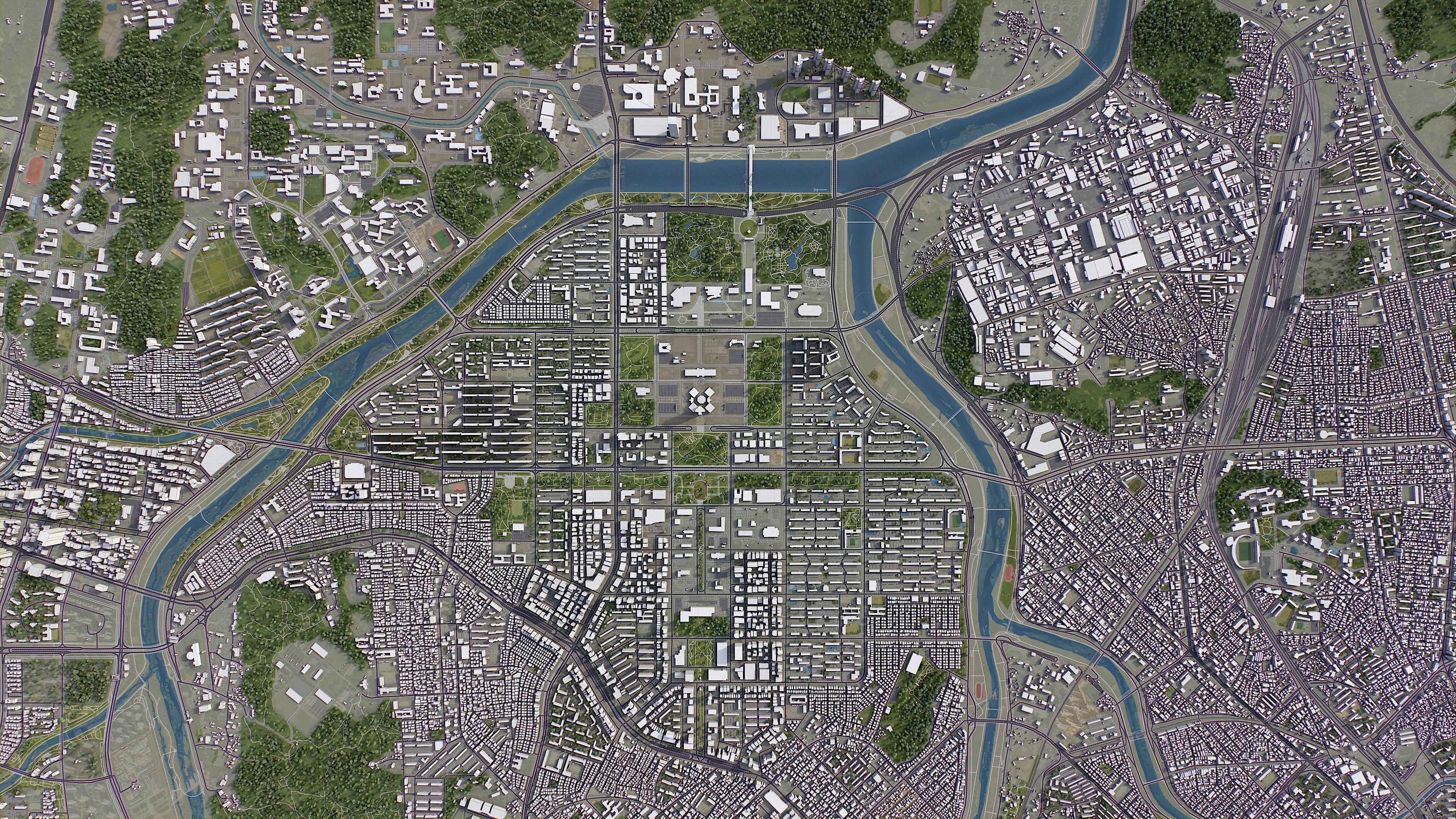 Daejeon Low-poly 3D model_16