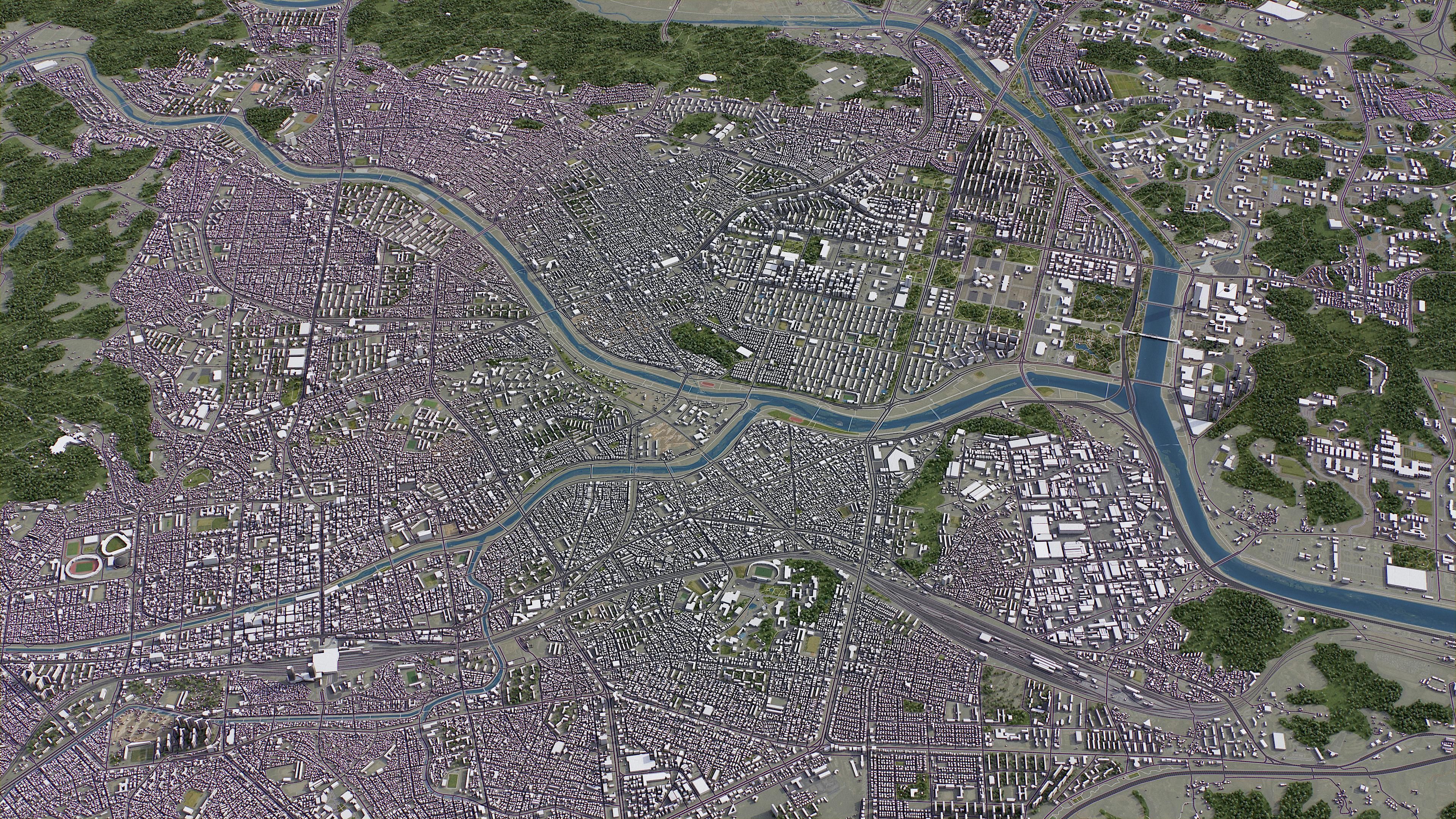 Daejeon Low-poly 3D model_22