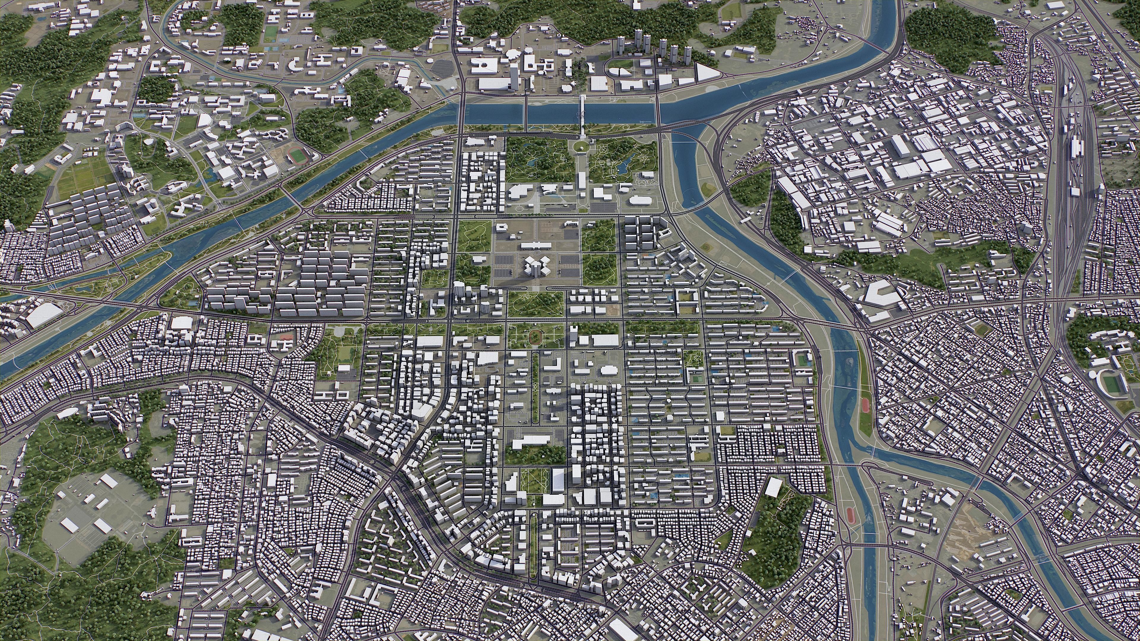 Daejeon Low-poly 3D model_18