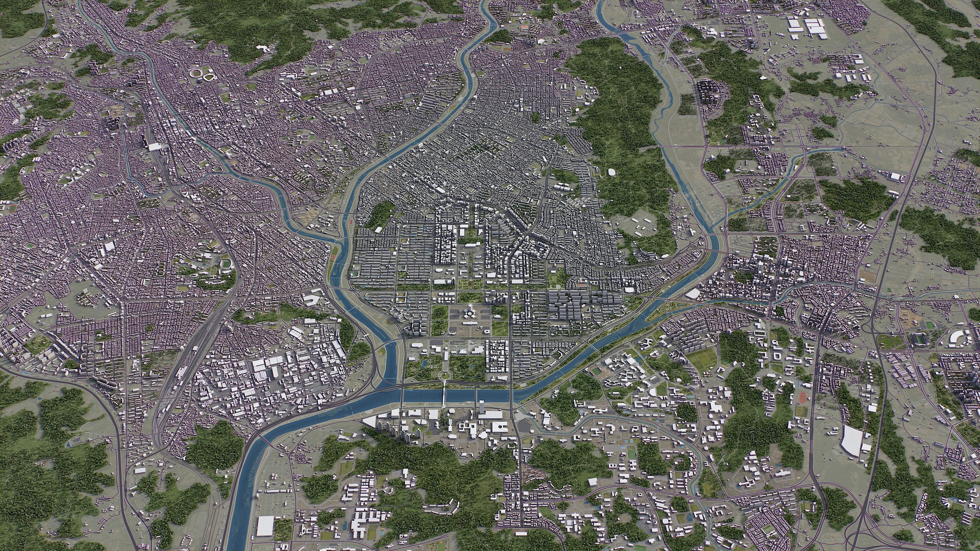 Daejeon Low-poly 3D model_21