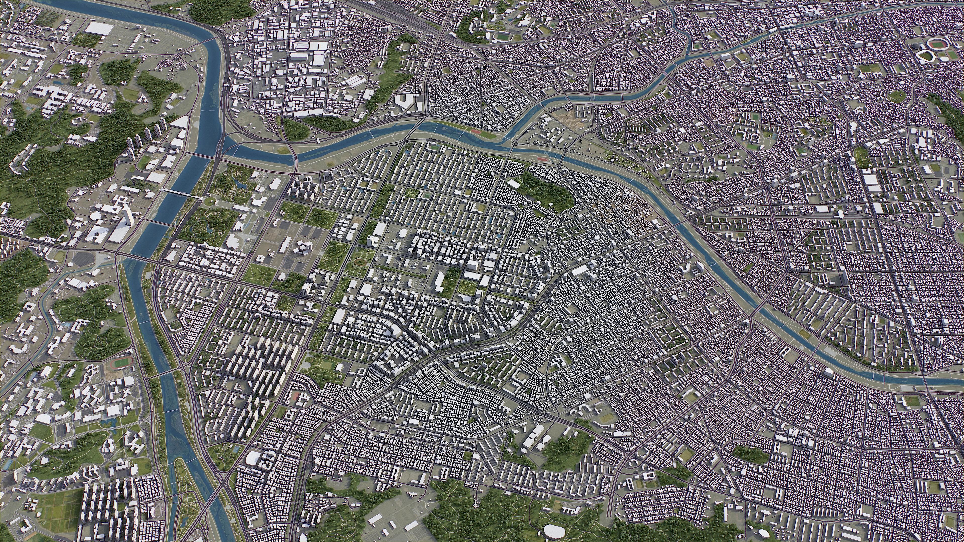 Daejeon Low-poly 3D model_19