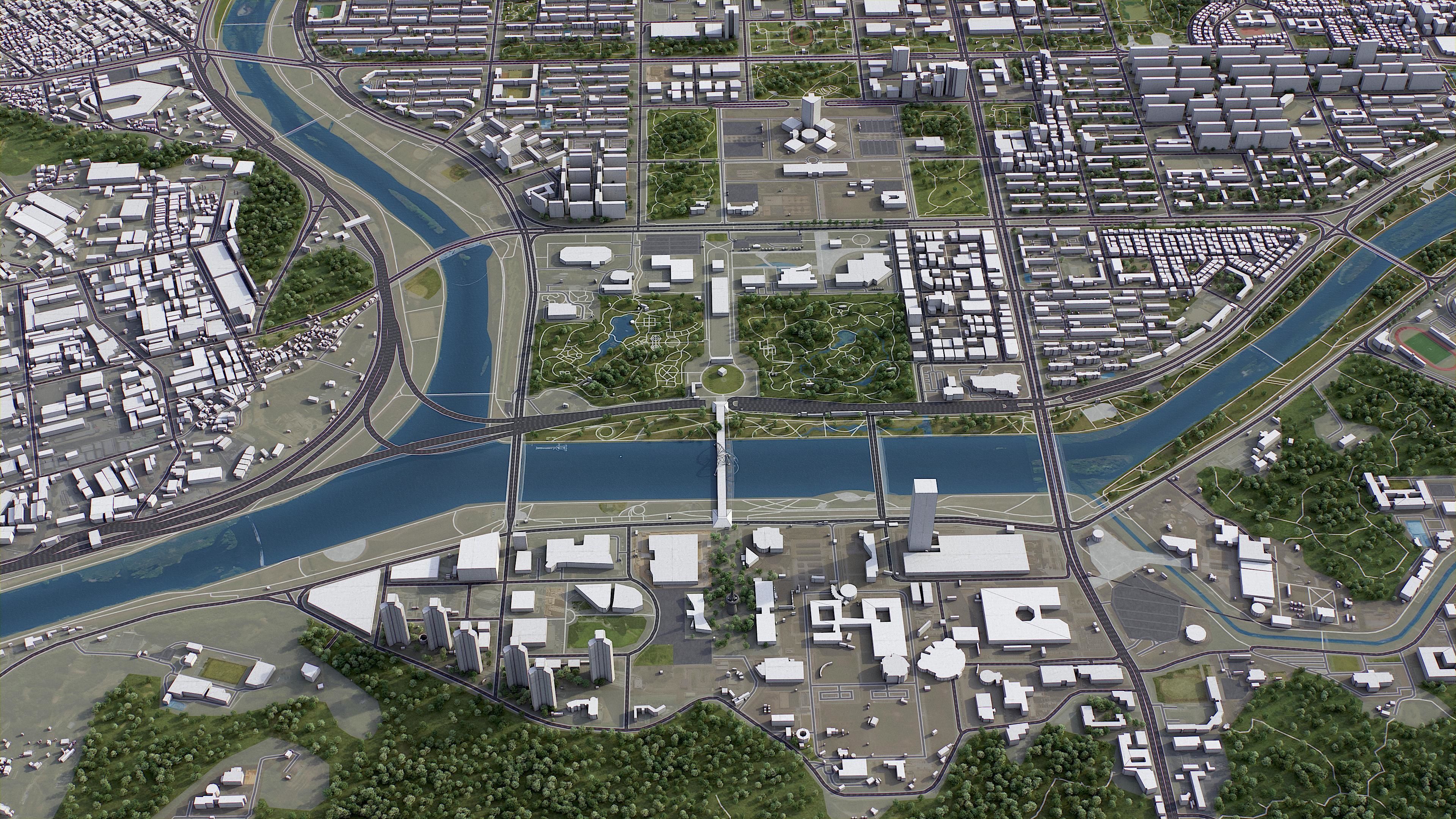 Daejeon Low-poly 3D model_5