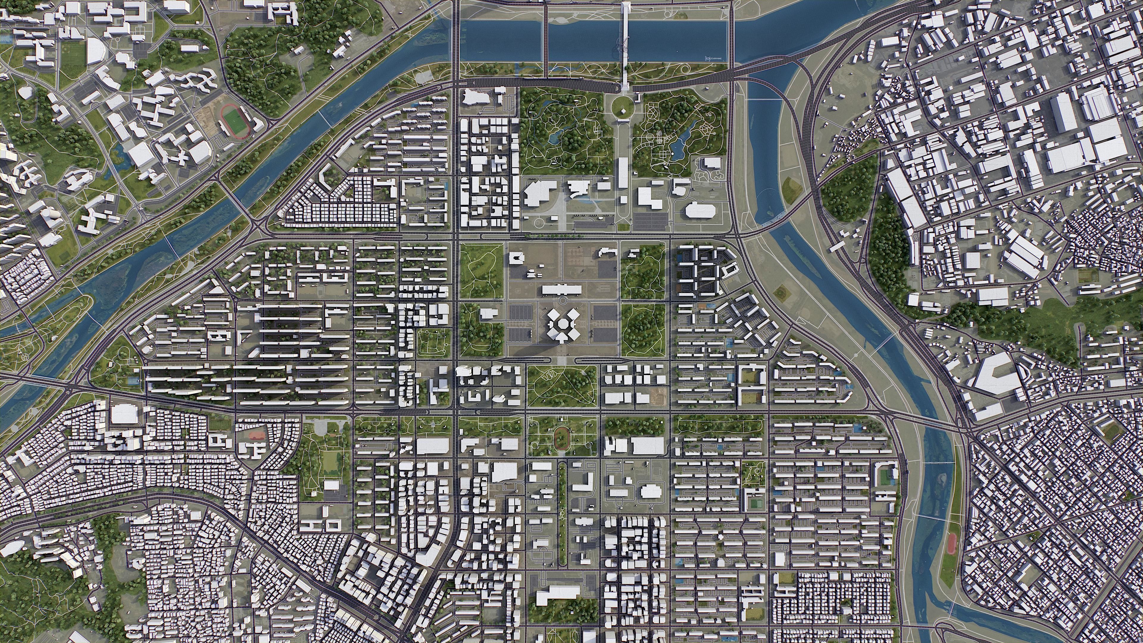 Daejeon Low-poly 3D model_9