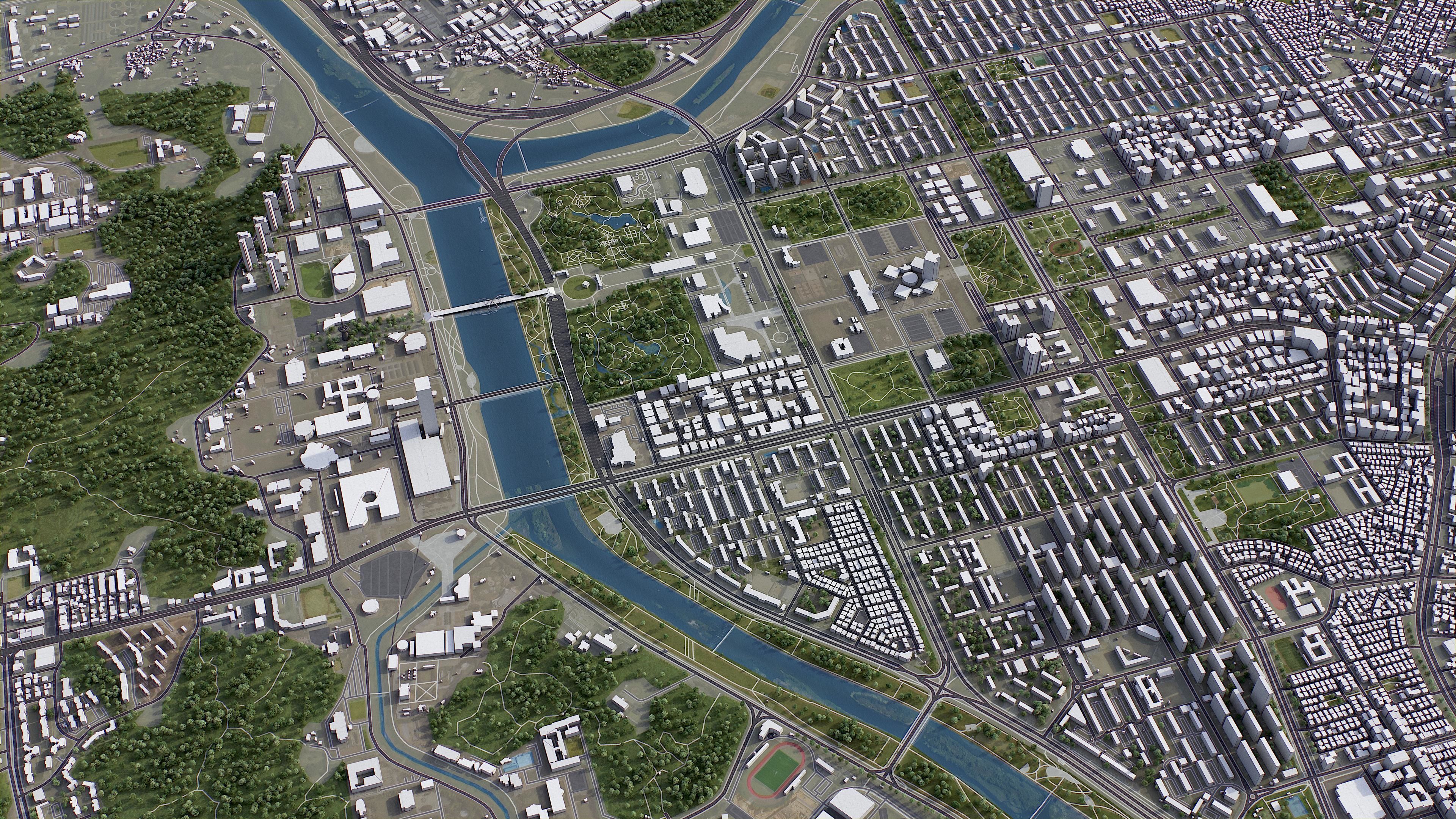 Daejeon Low-poly 3D model_4