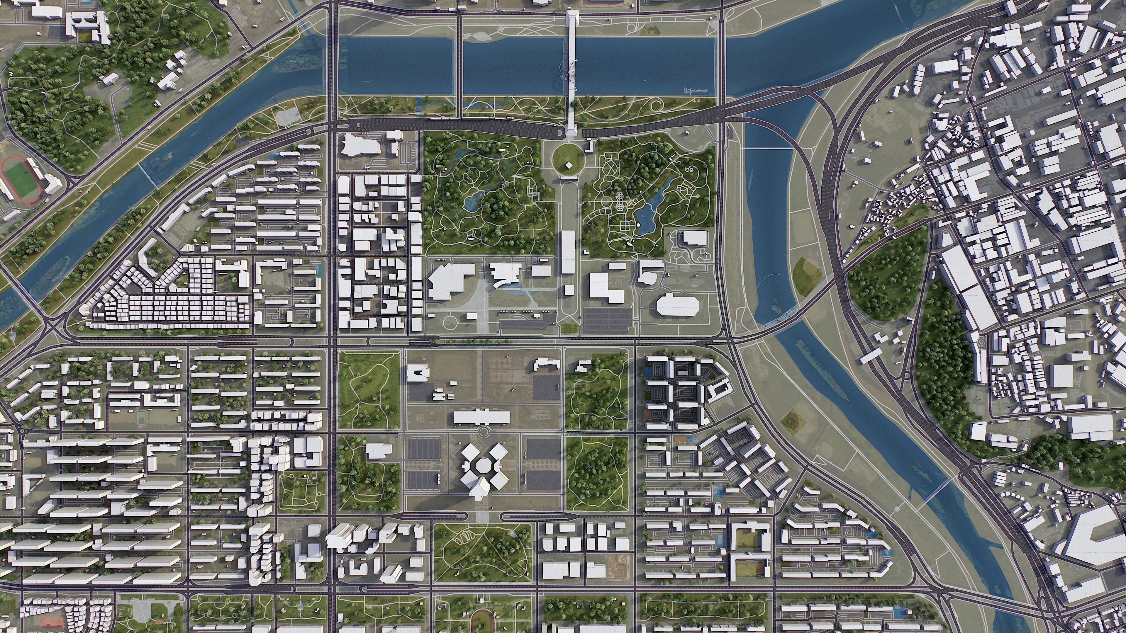 Daejeon Low-poly 3D model_8