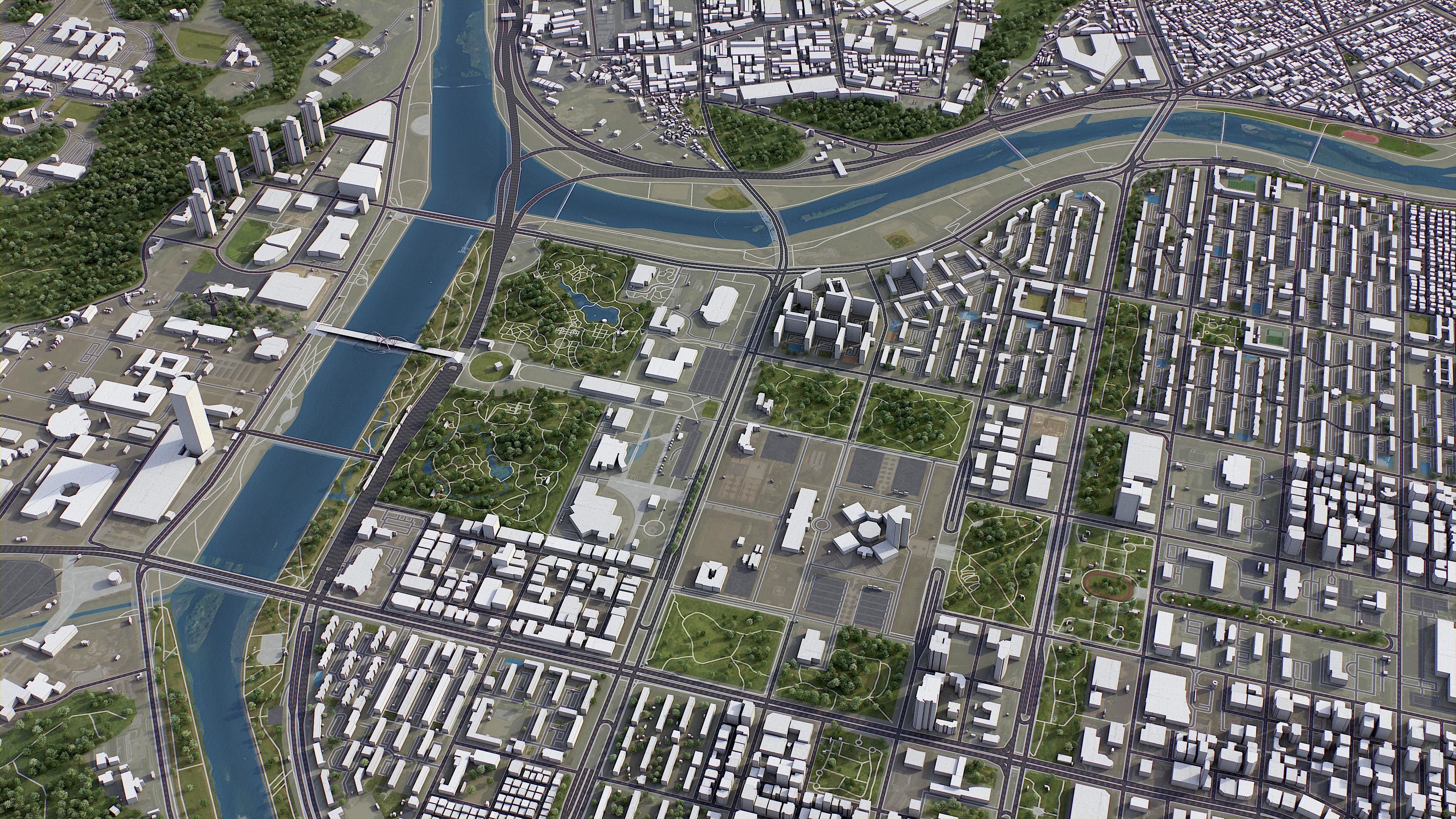 Daejeon Low-poly 3D model_3