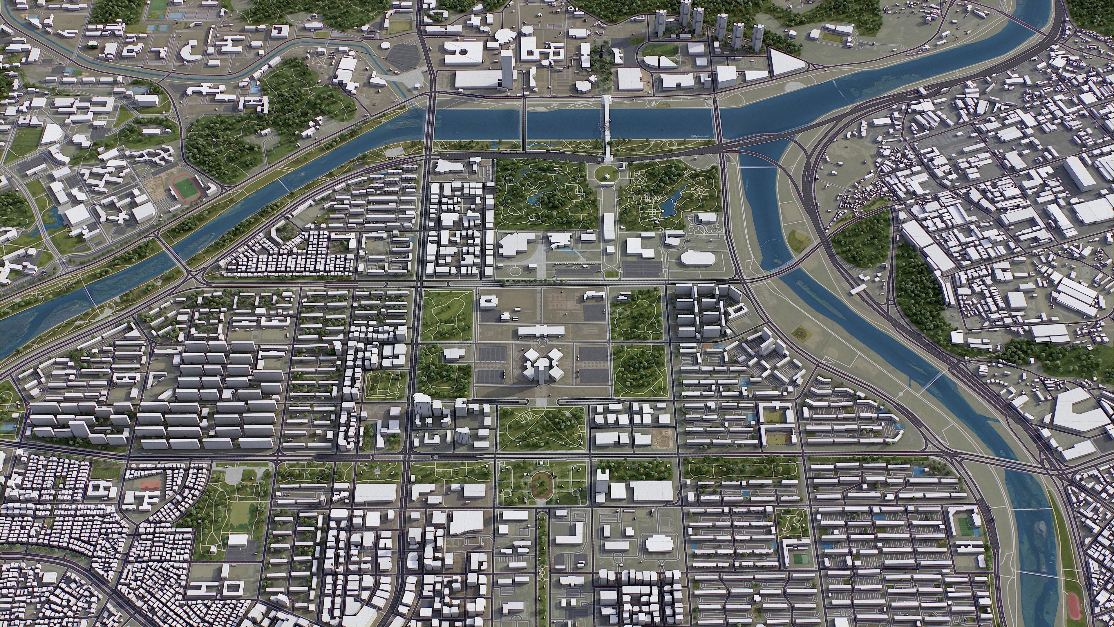 Daejeon Low-poly 3D model_2