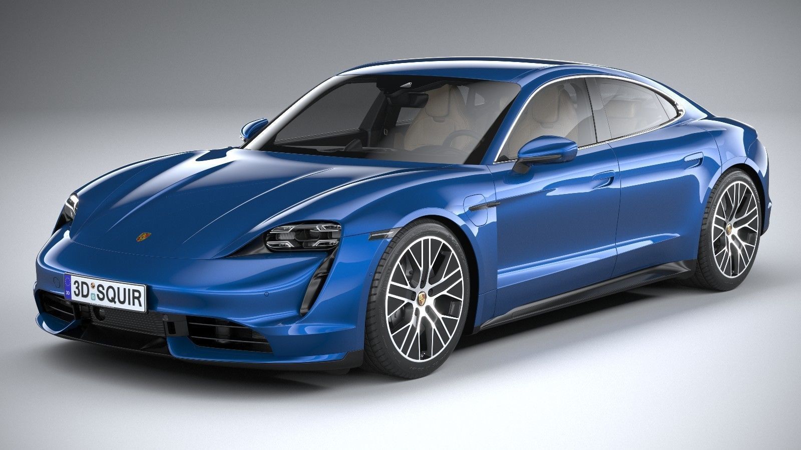 Porsche Taycan Turbo 2020 3D model_1