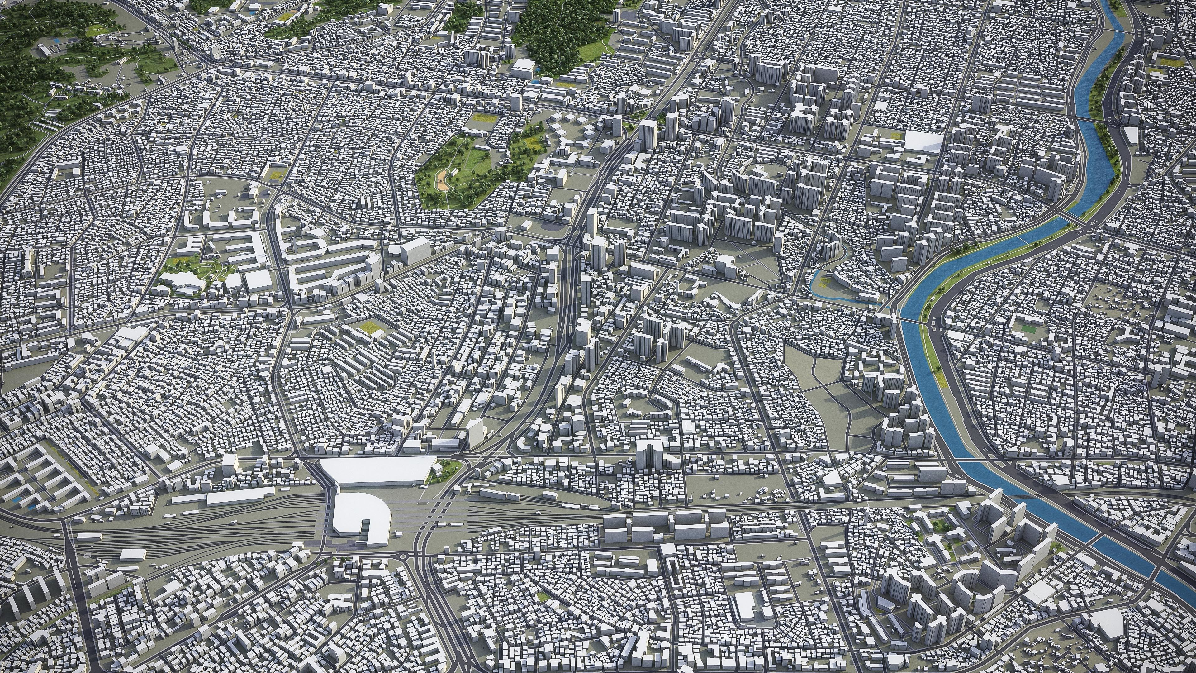 Daegu Low-poly 3D model_6