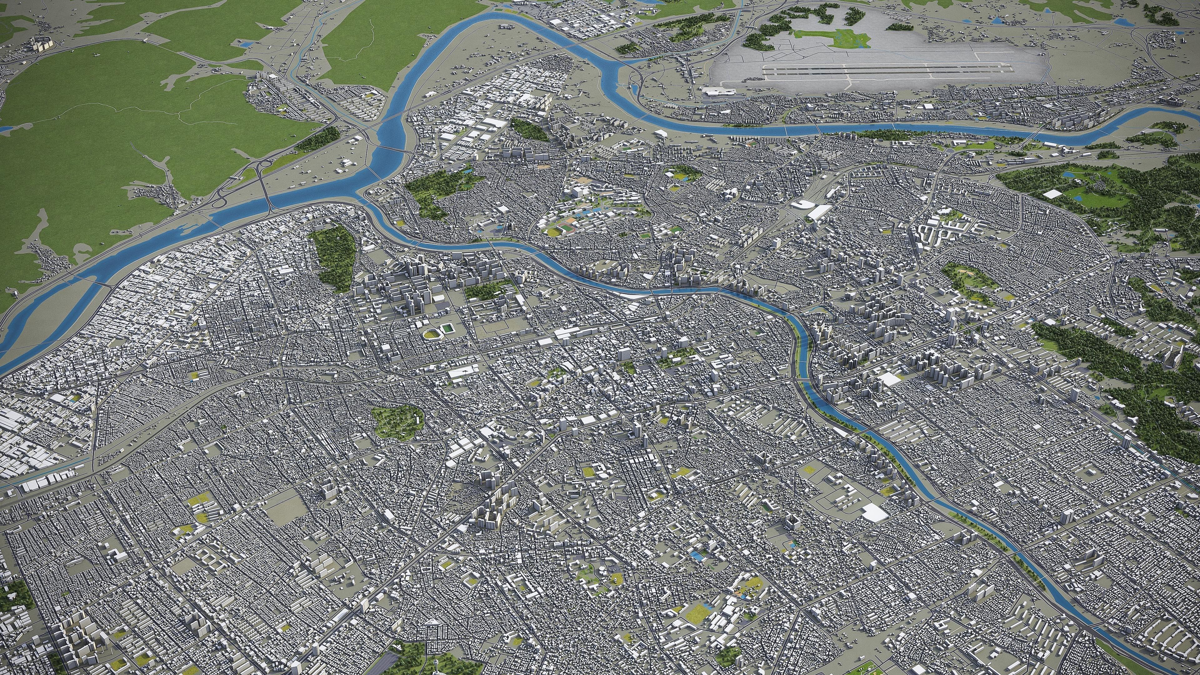 Daegu Low-poly 3D model_12