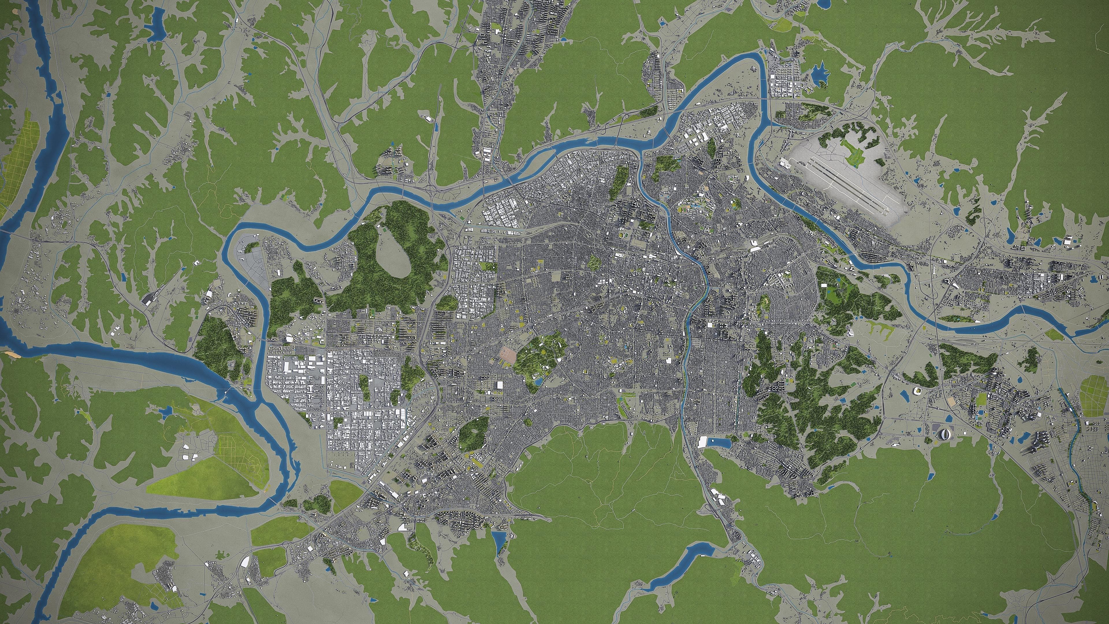 Daegu Low-poly 3D model_11