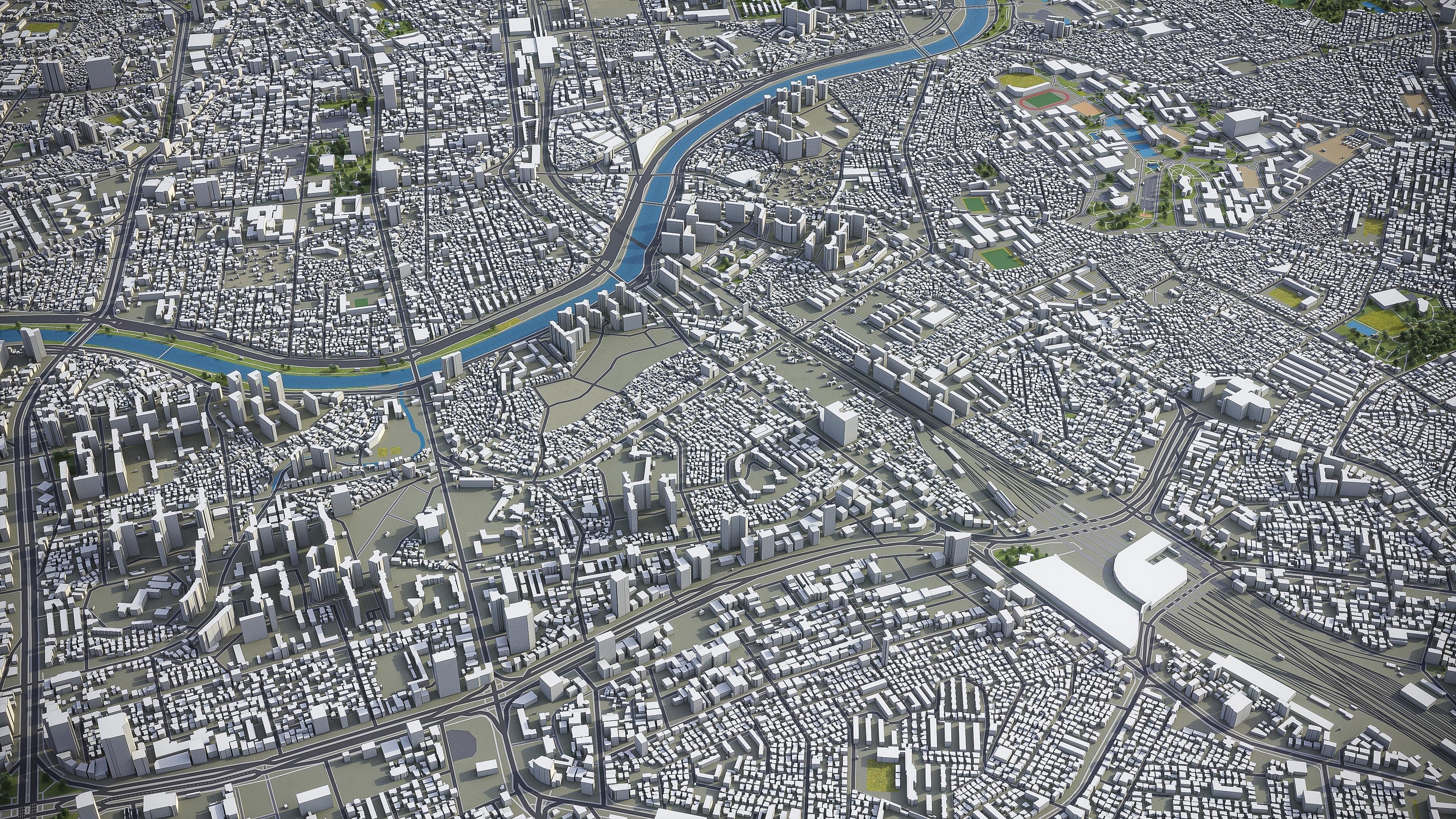 Daegu Low-poly 3D model_3