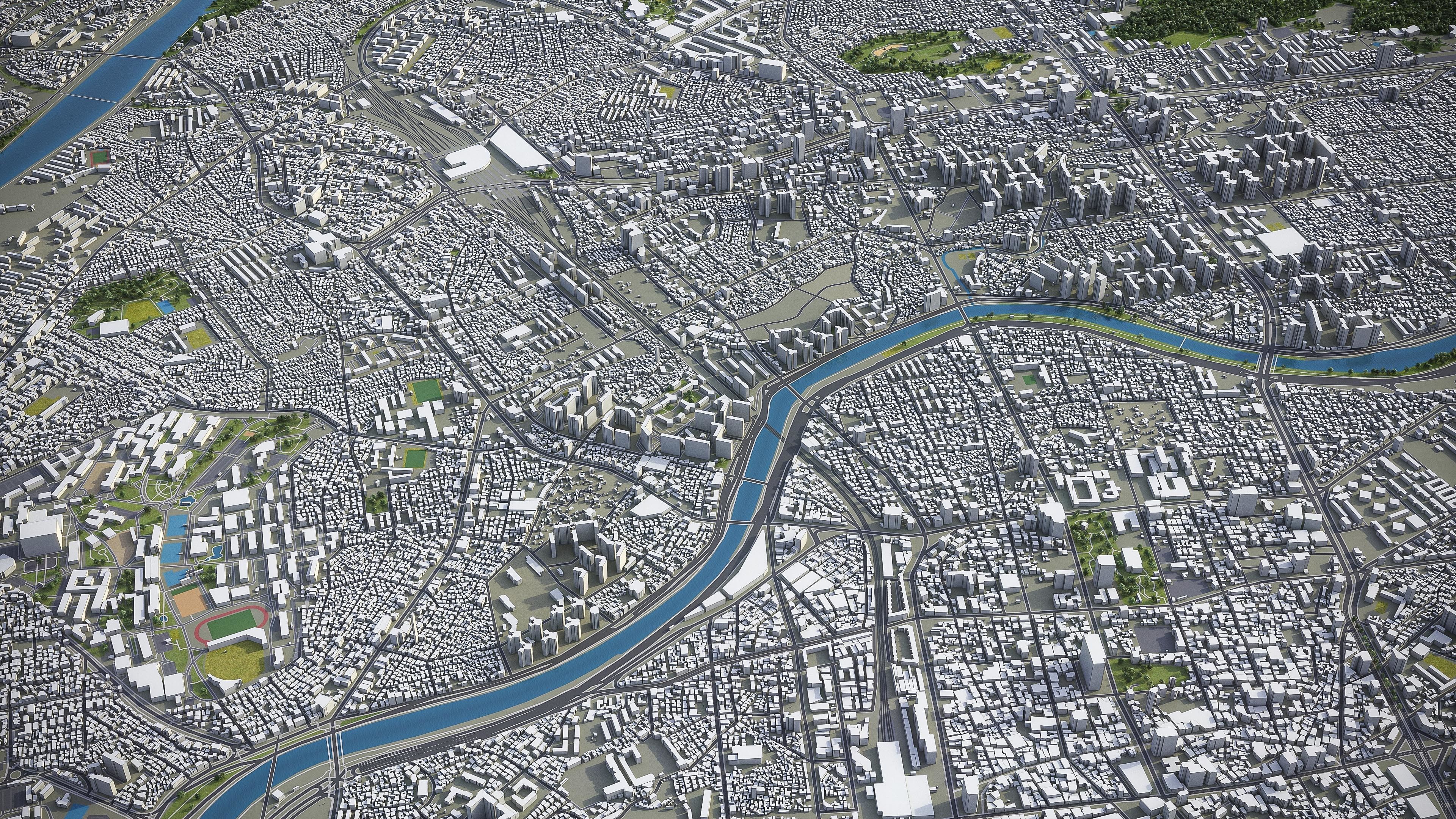 Daegu Low-poly 3D model_5