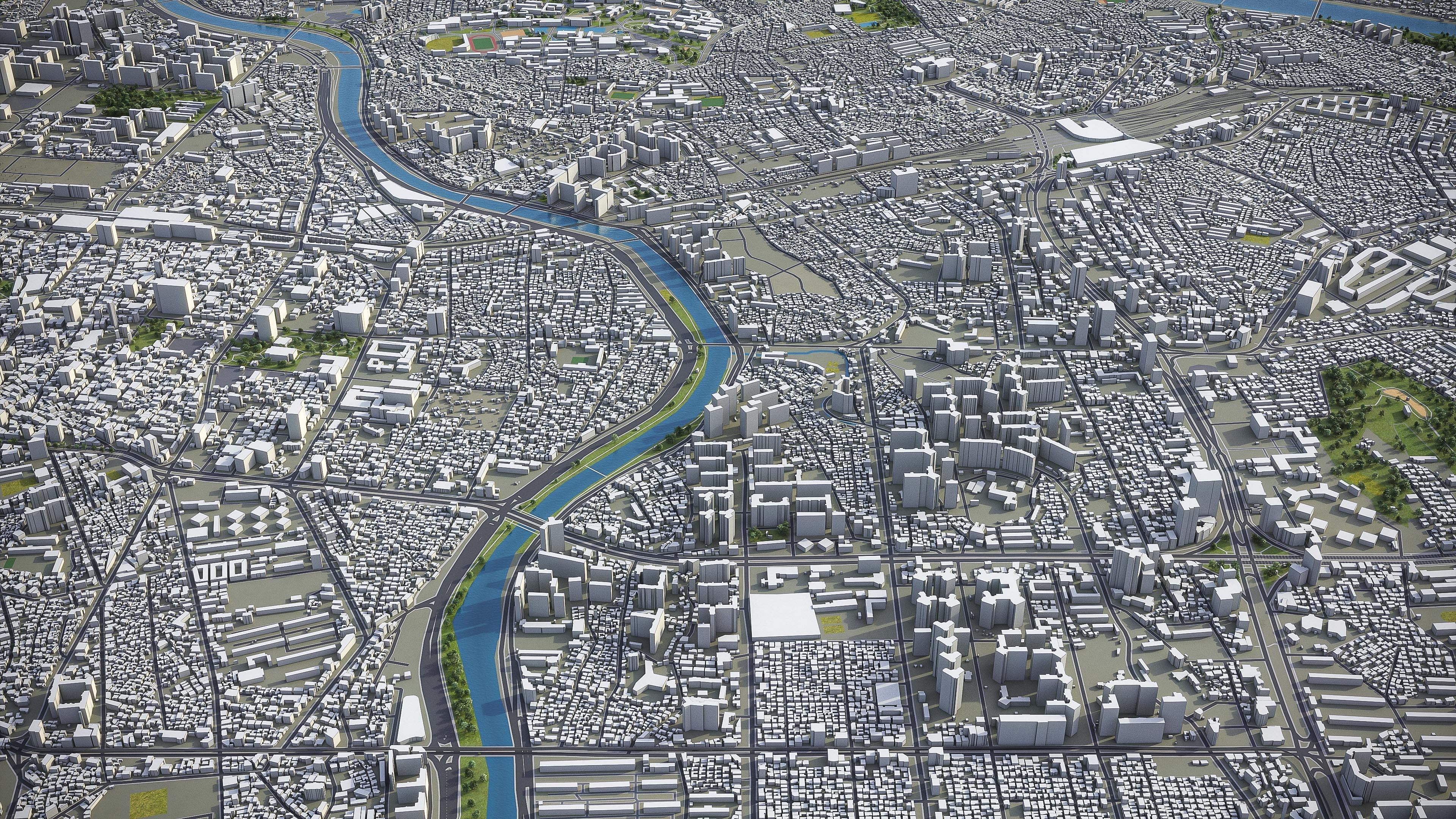 Daegu Low-poly 3D model_2