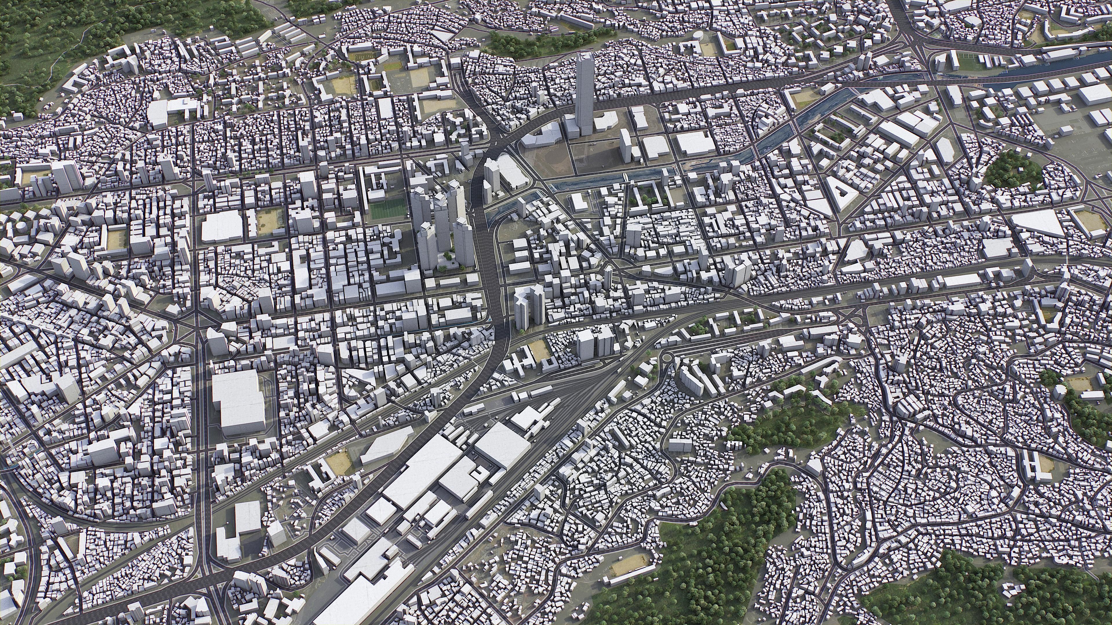 Busan Low-poly 3D model_4