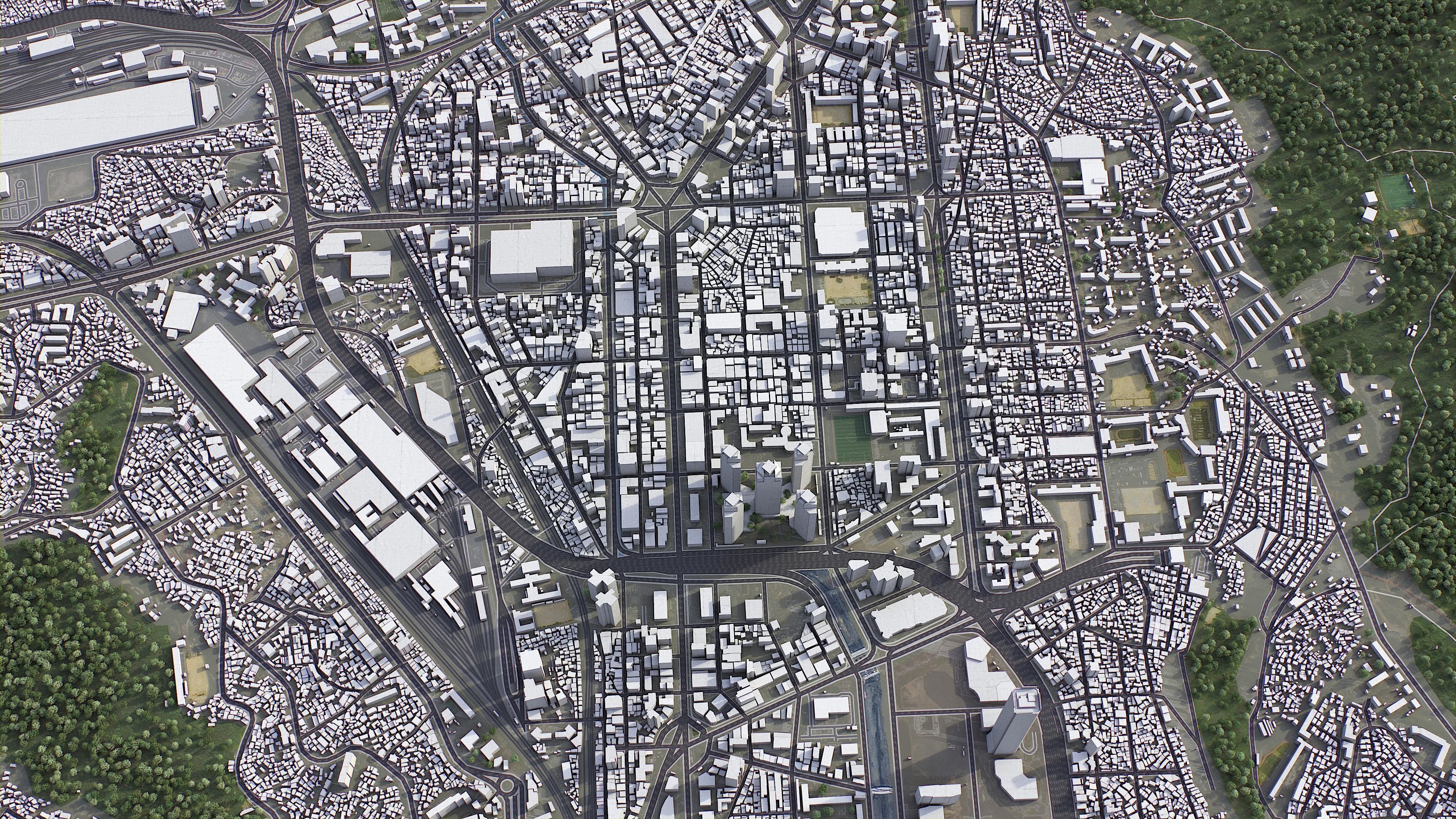 Busan Low-poly 3D model_8