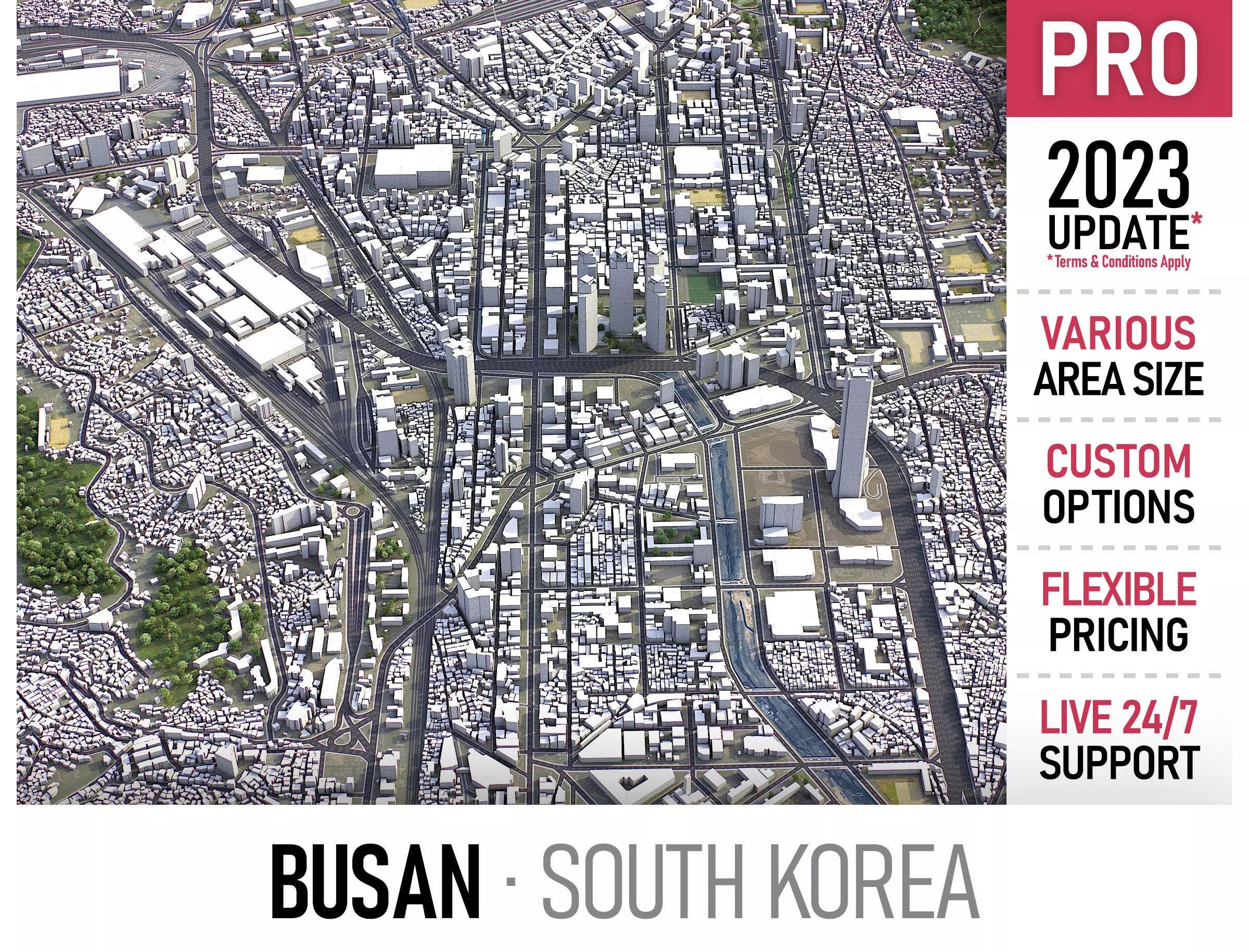 Busan Low-poly 3D model_0