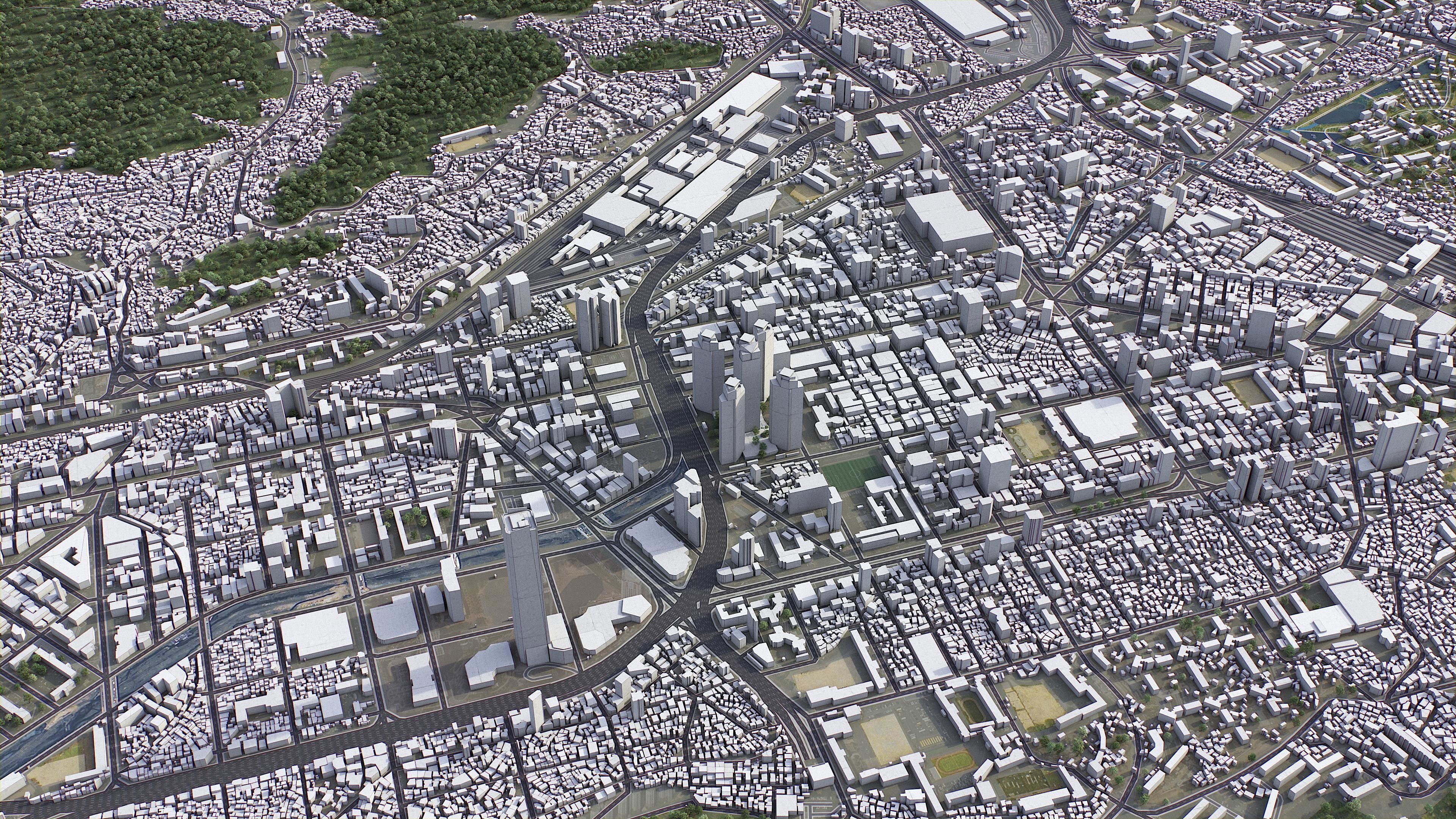 Busan Low-poly 3D model_7