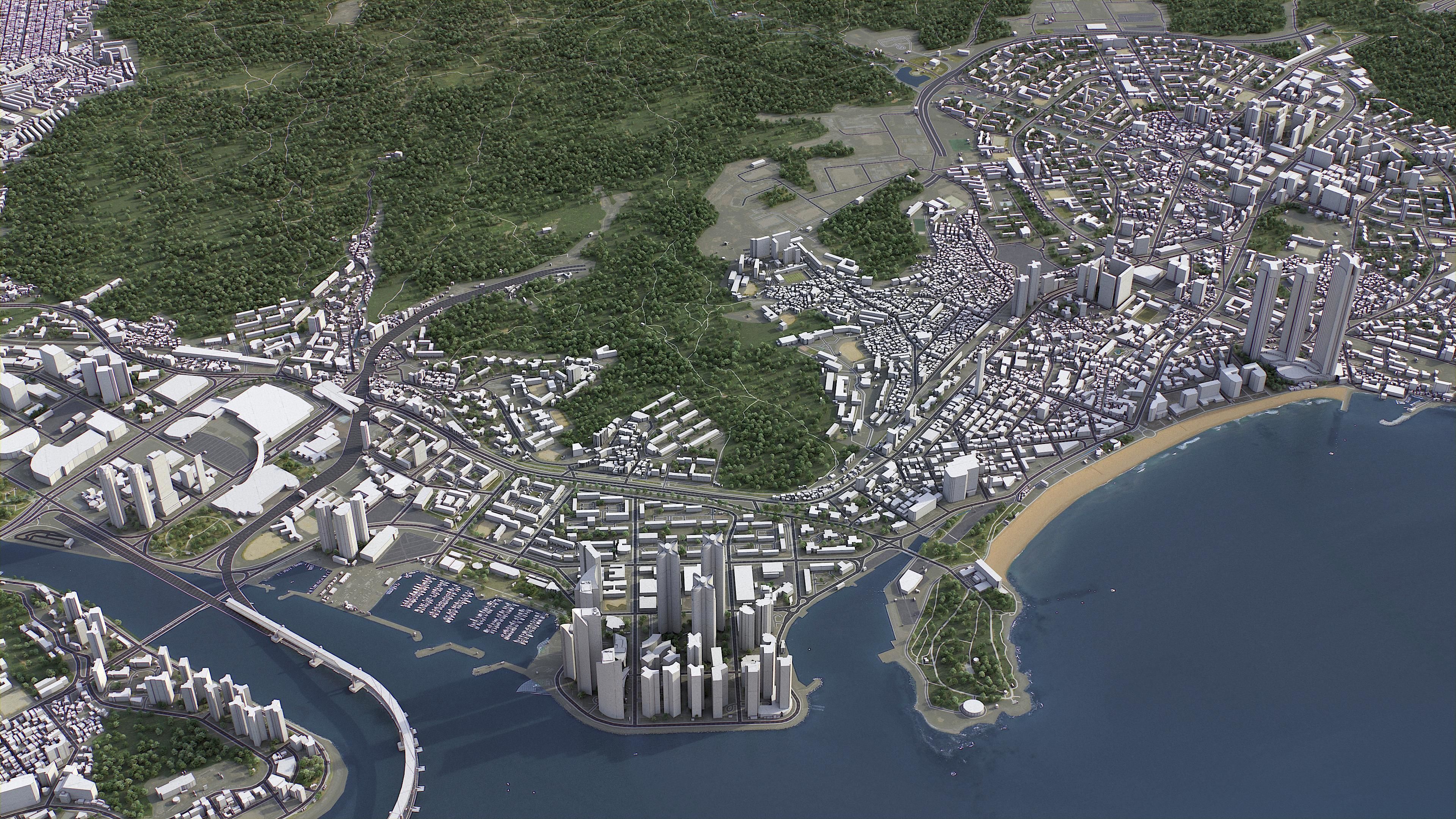 Busan Low-poly 3D model_17