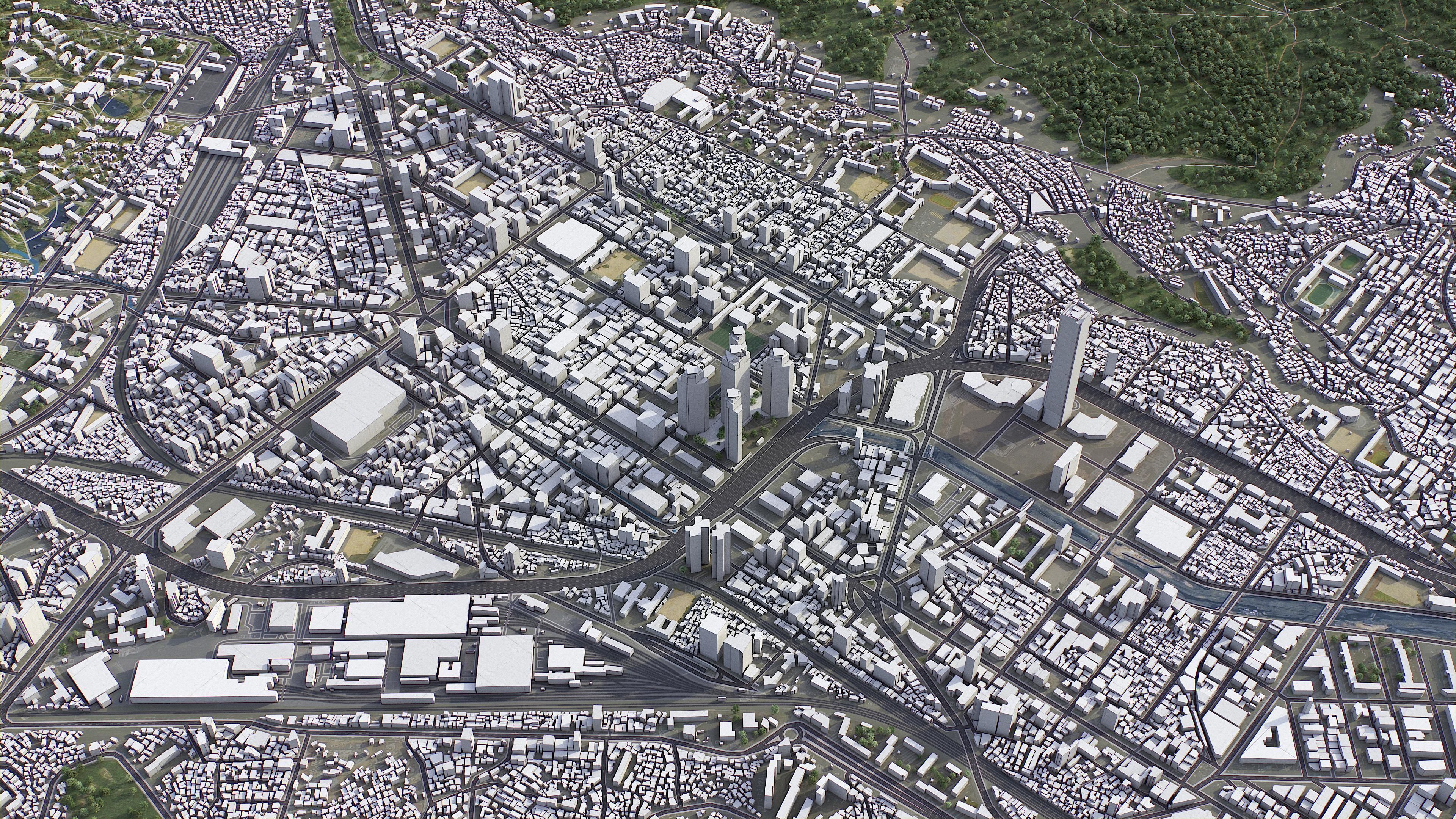 Busan Low-poly 3D model_3