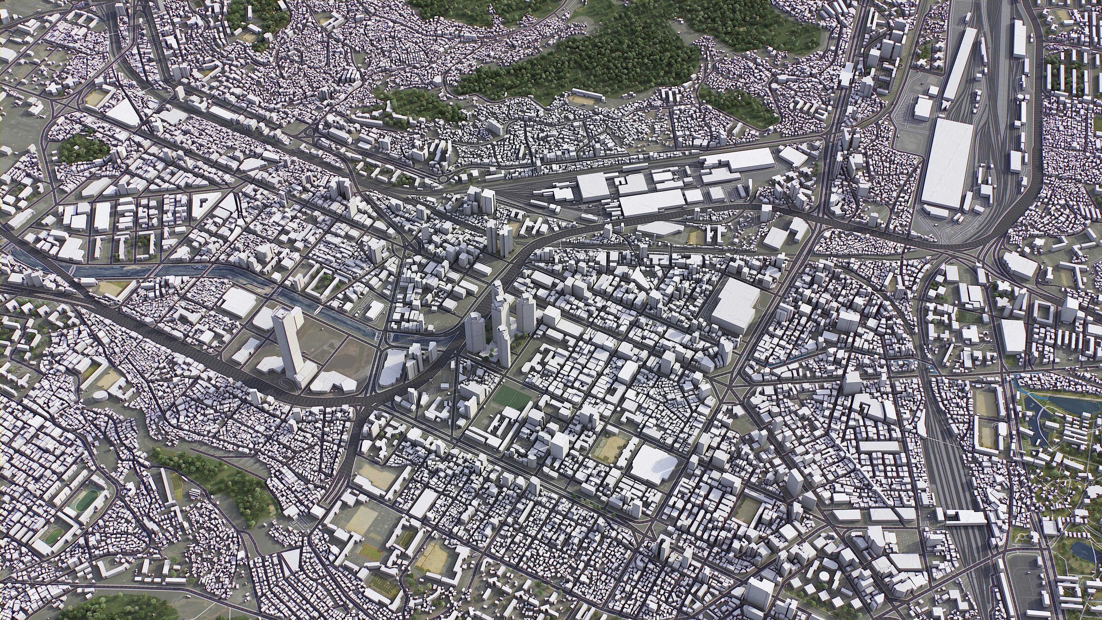 Busan Low-poly 3D model_6