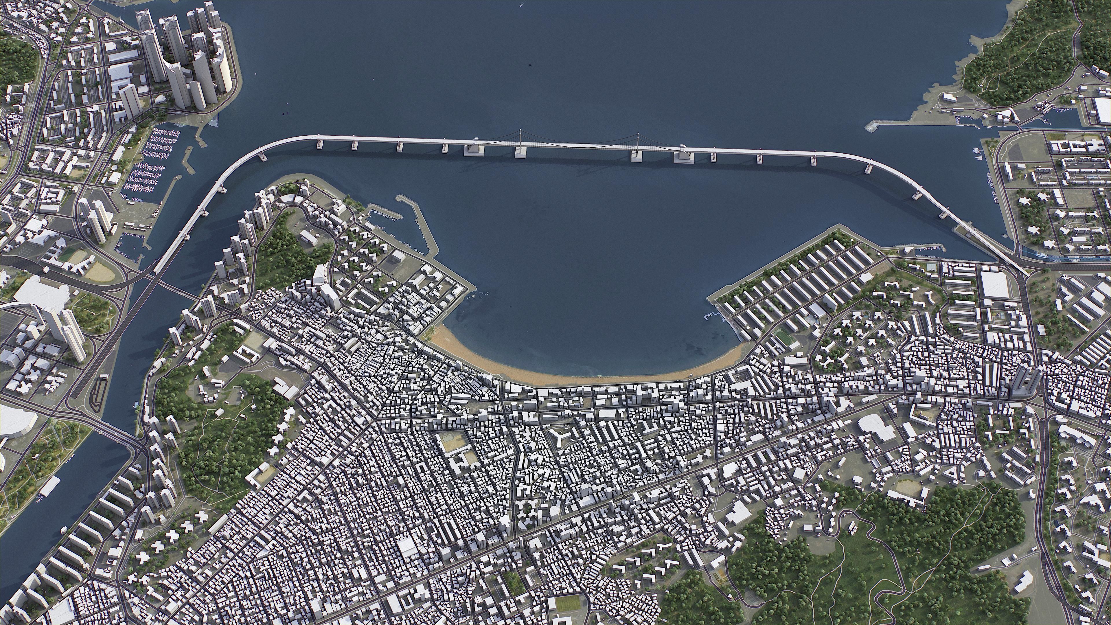 Busan Low-poly 3D model_22