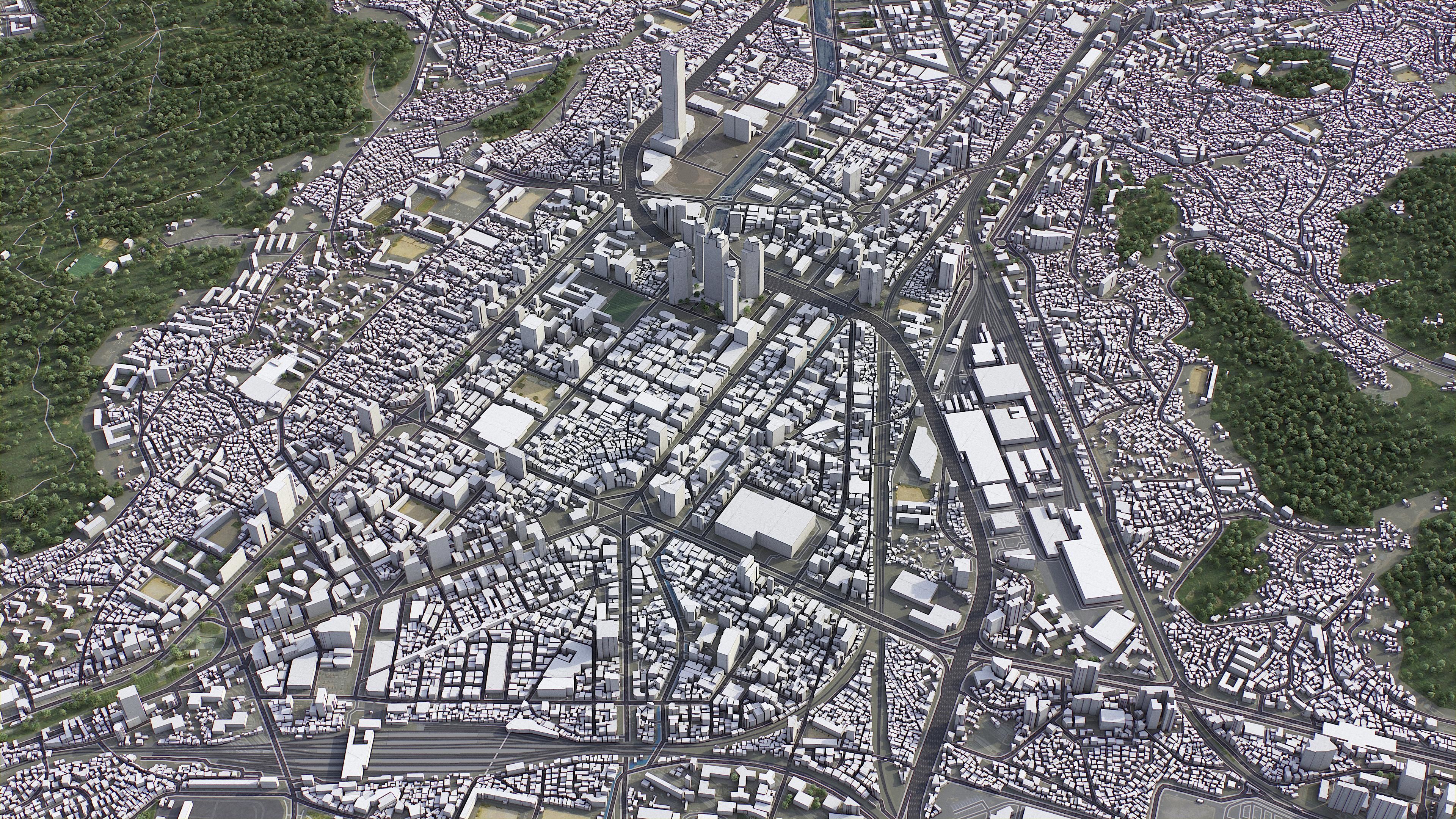 Busan Low-poly 3D model_5