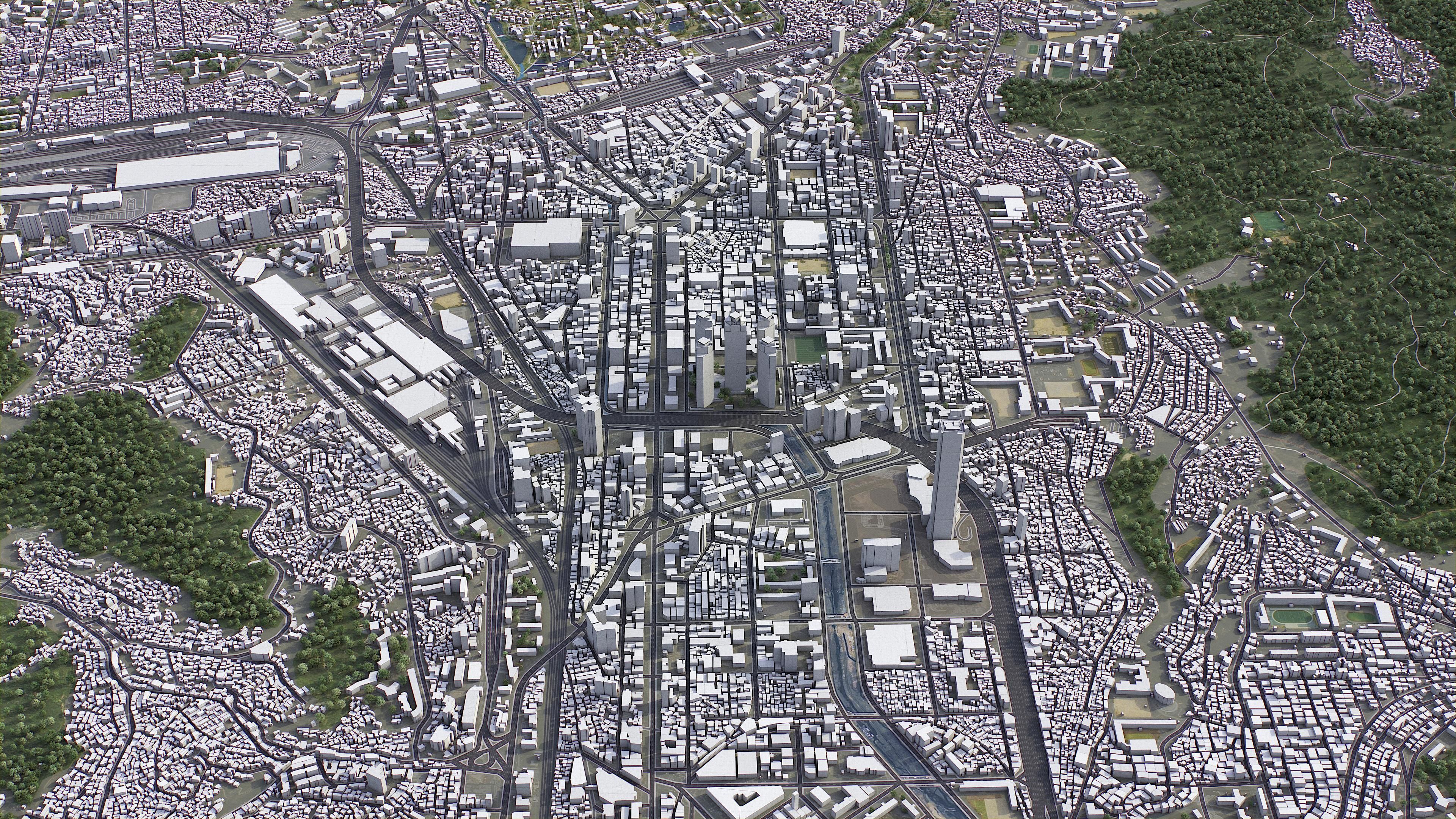 Busan Low-poly 3D model_2