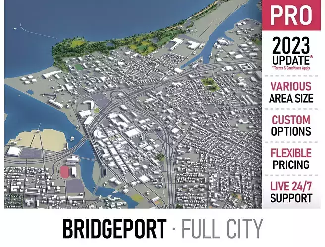 Bridgeport  Low-poly 3D model