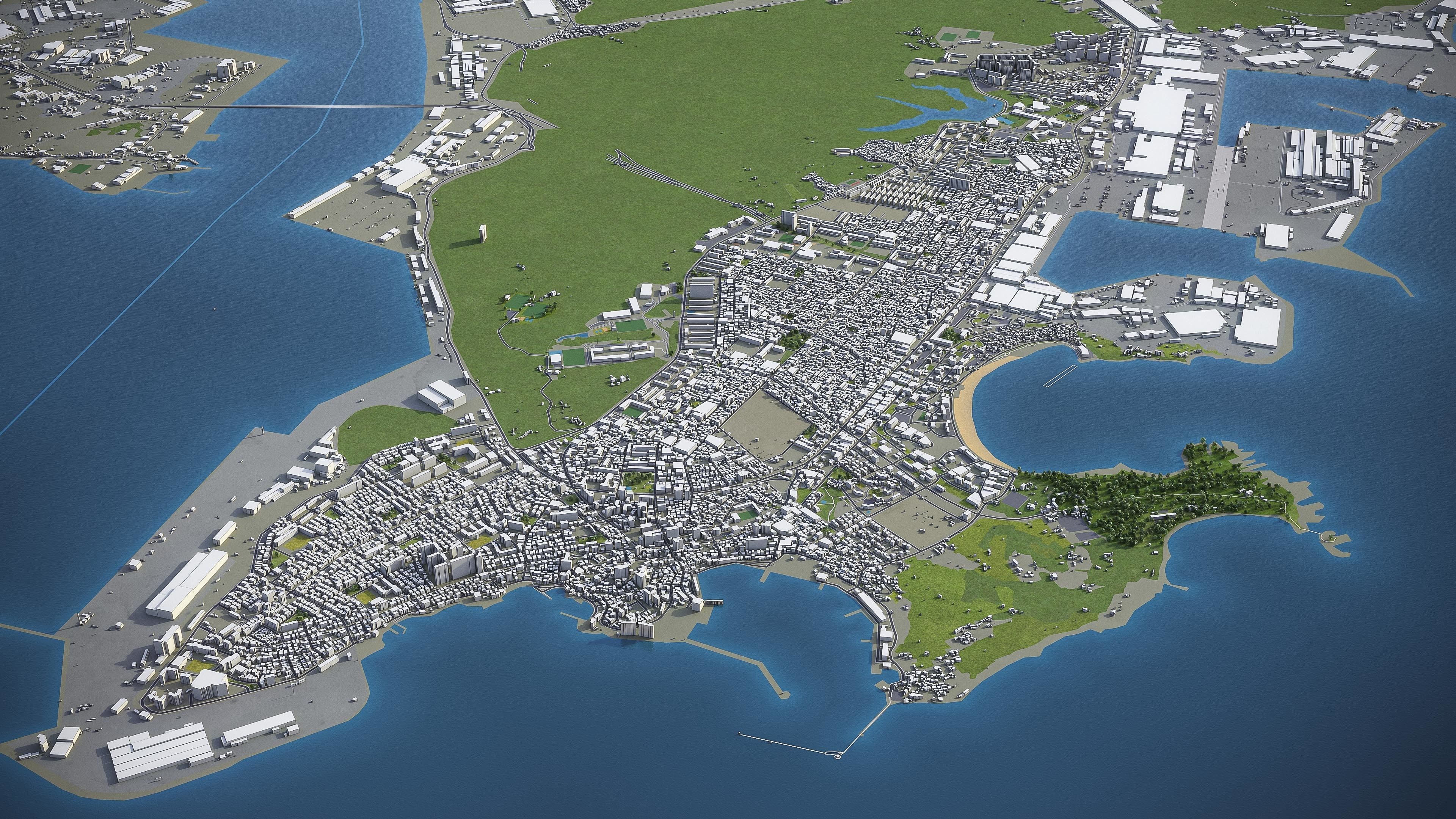 Ulsan Low-poly 3D model_4