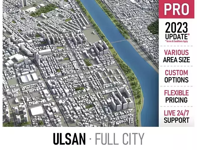 Ulsan Low-poly 3D model