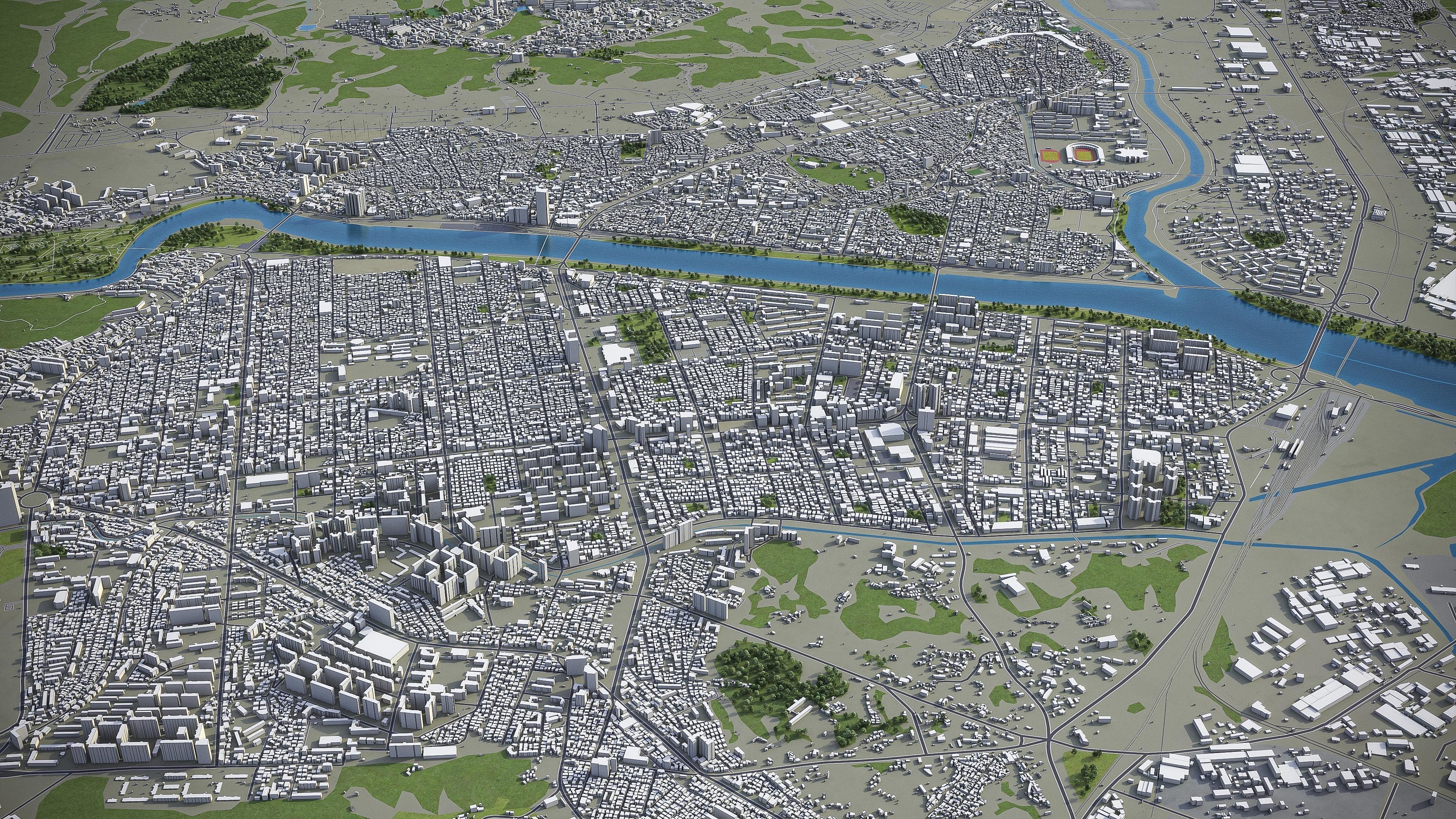 Ulsan Low-poly 3D model_3