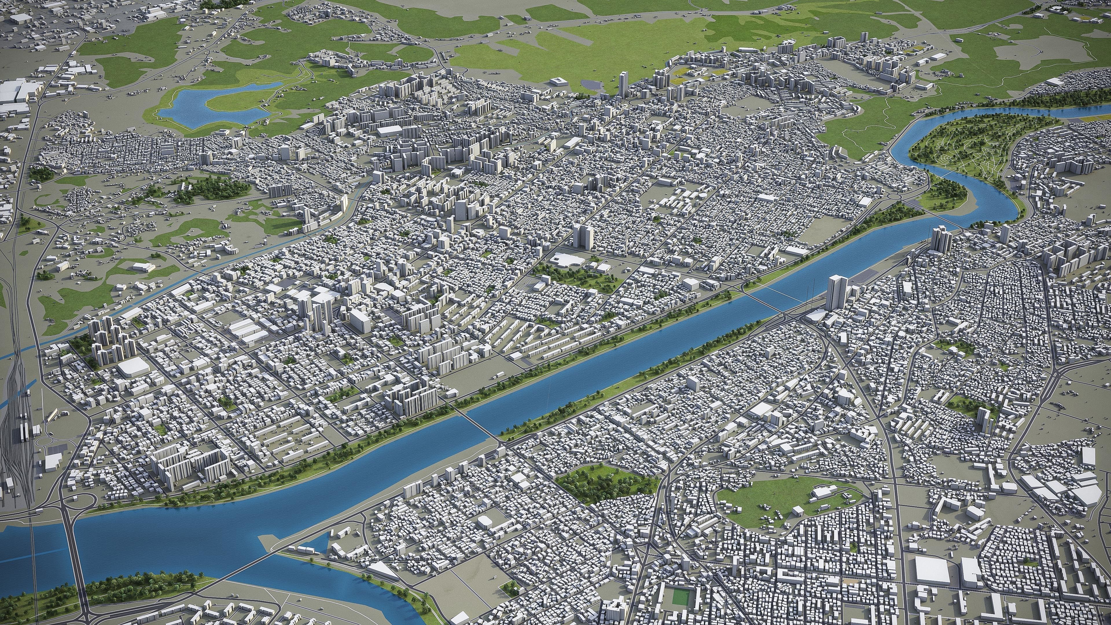 Ulsan Low-poly 3D model_7