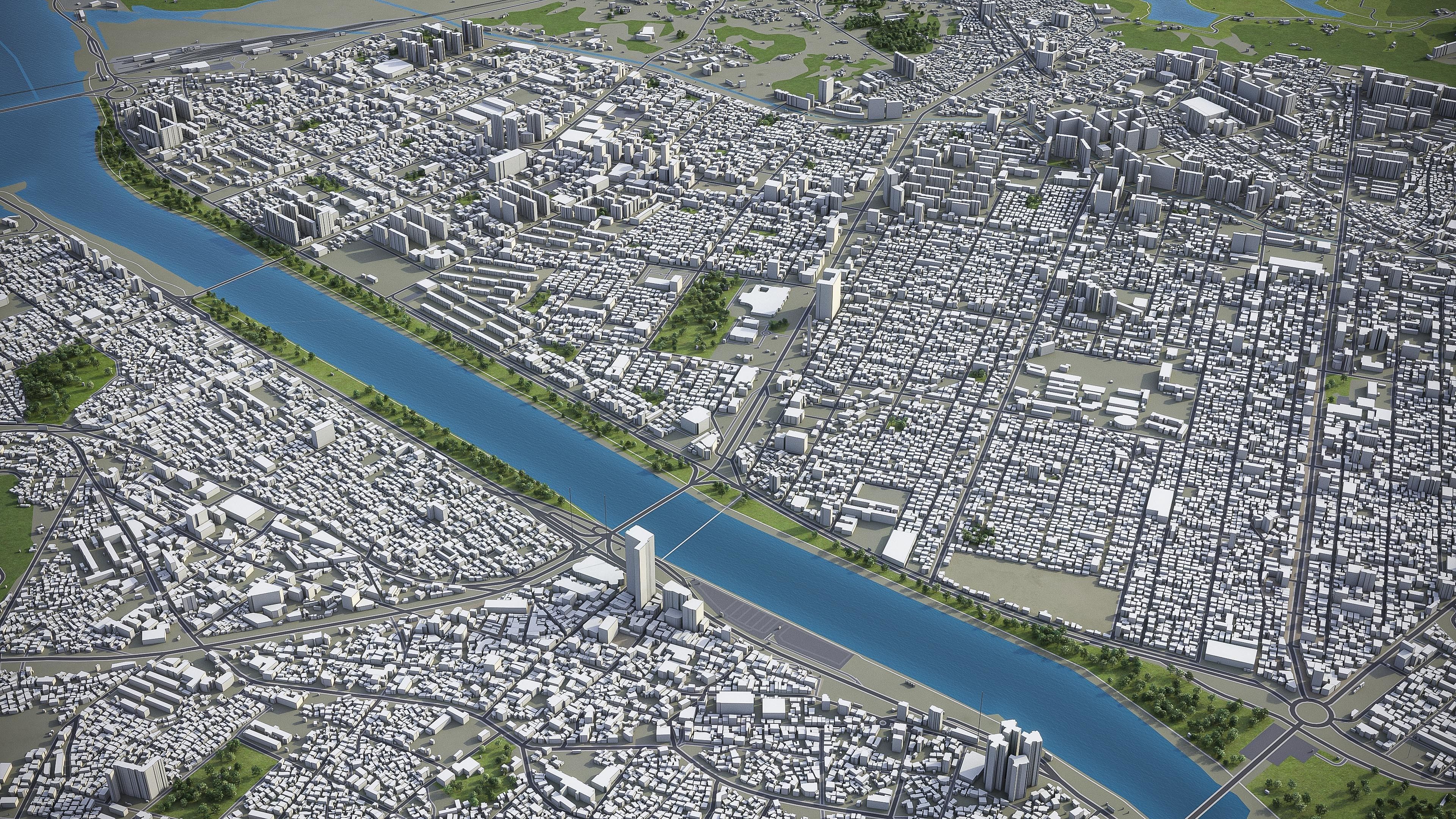 Ulsan Low-poly 3D model_6