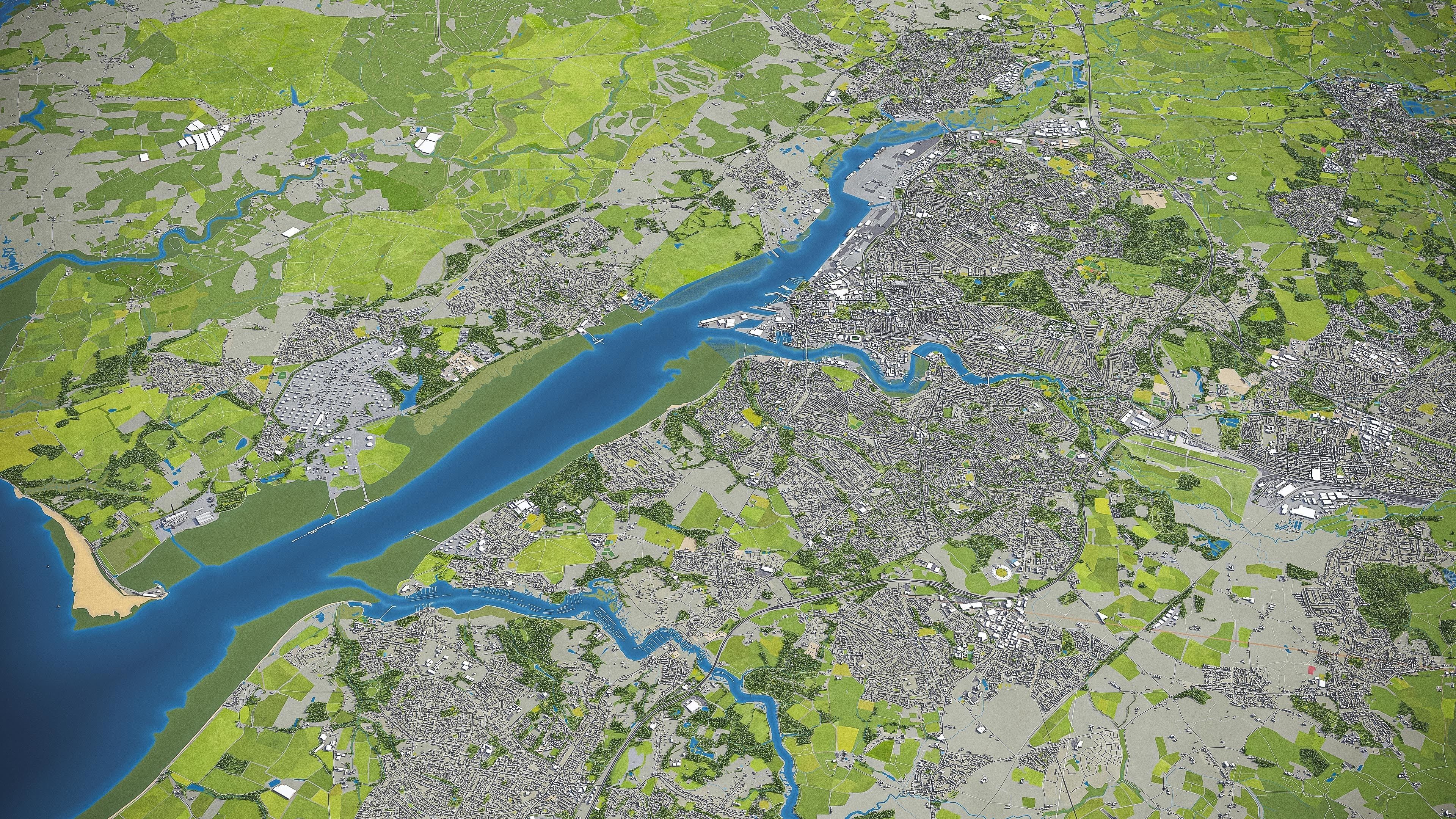 Southampton Low-poly 3D model_24