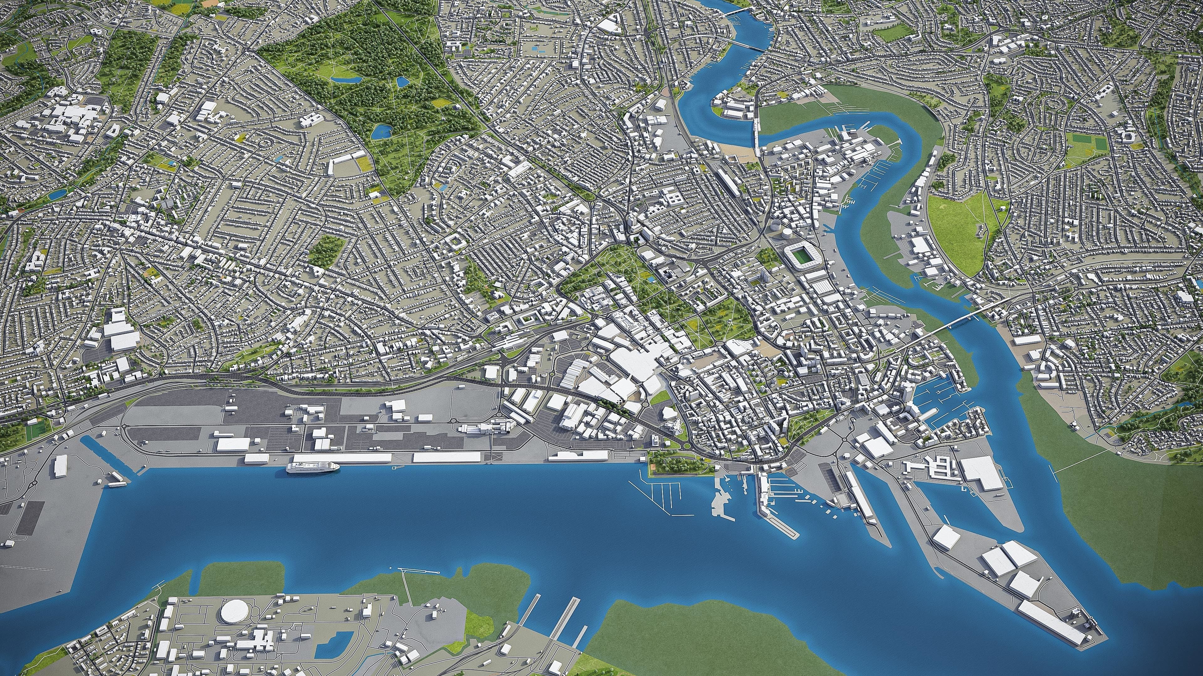 Southampton Low-poly 3D model_15