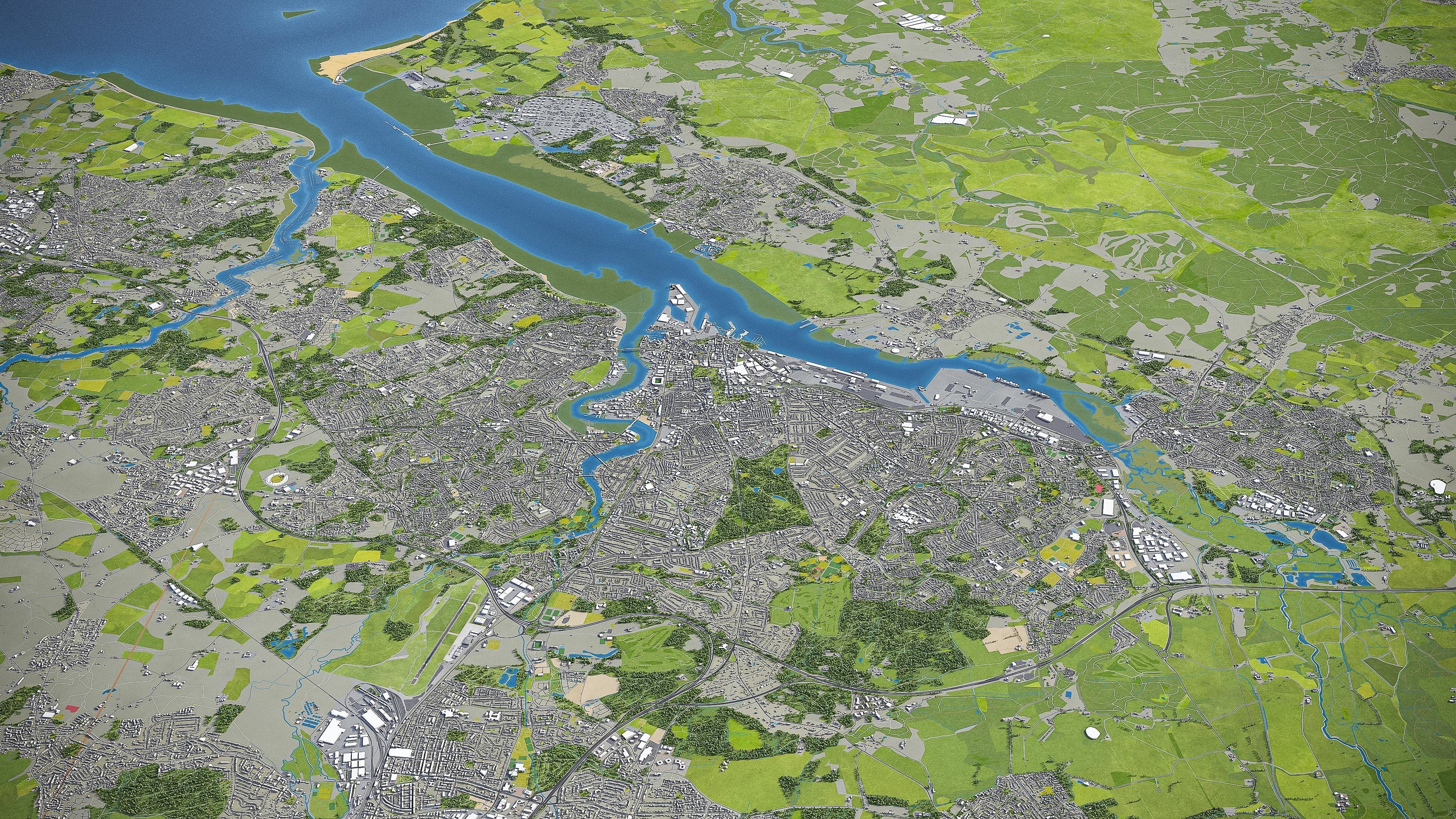 Southampton Low-poly 3D model_20