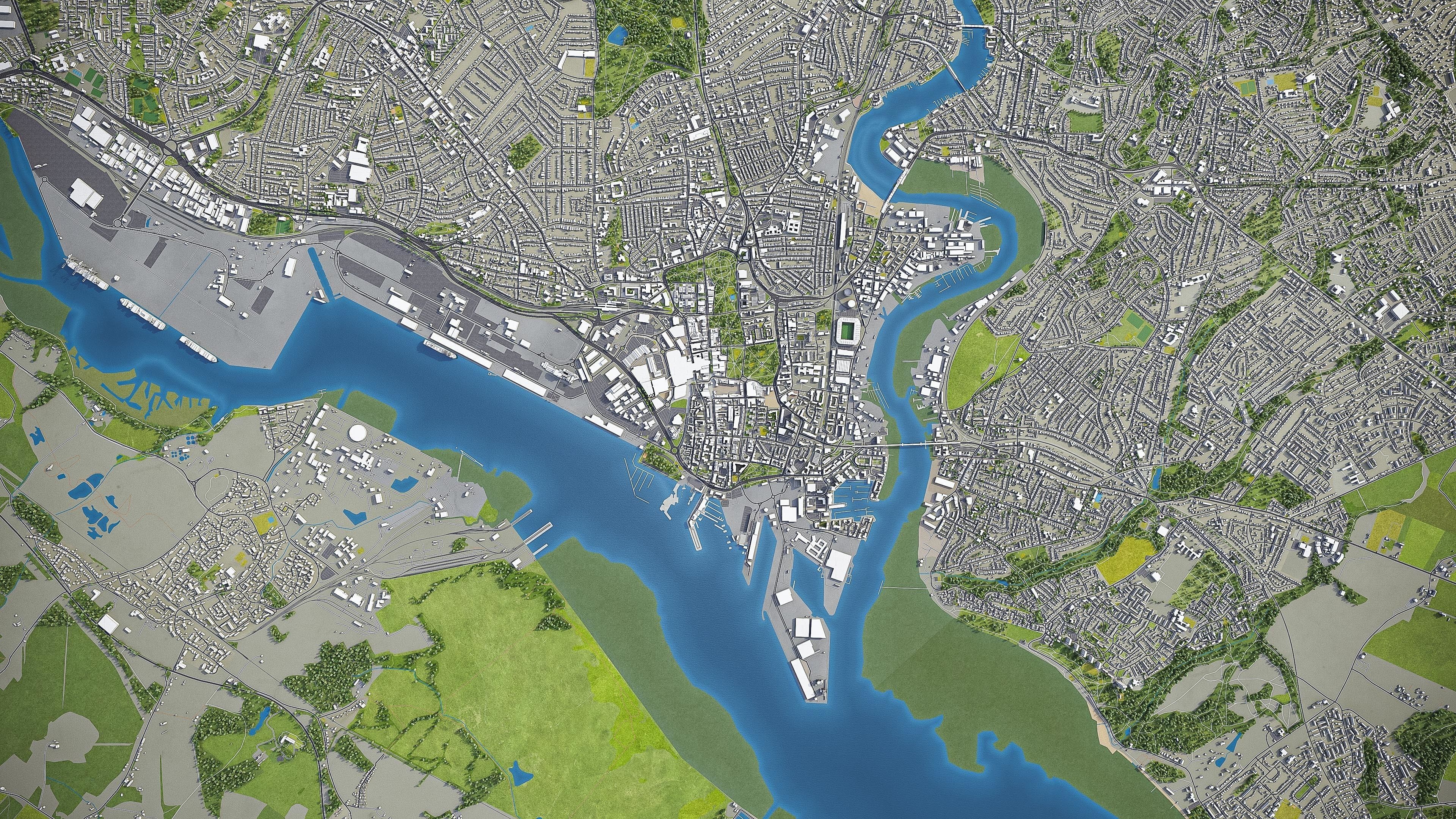 Southampton Low-poly 3D model_25