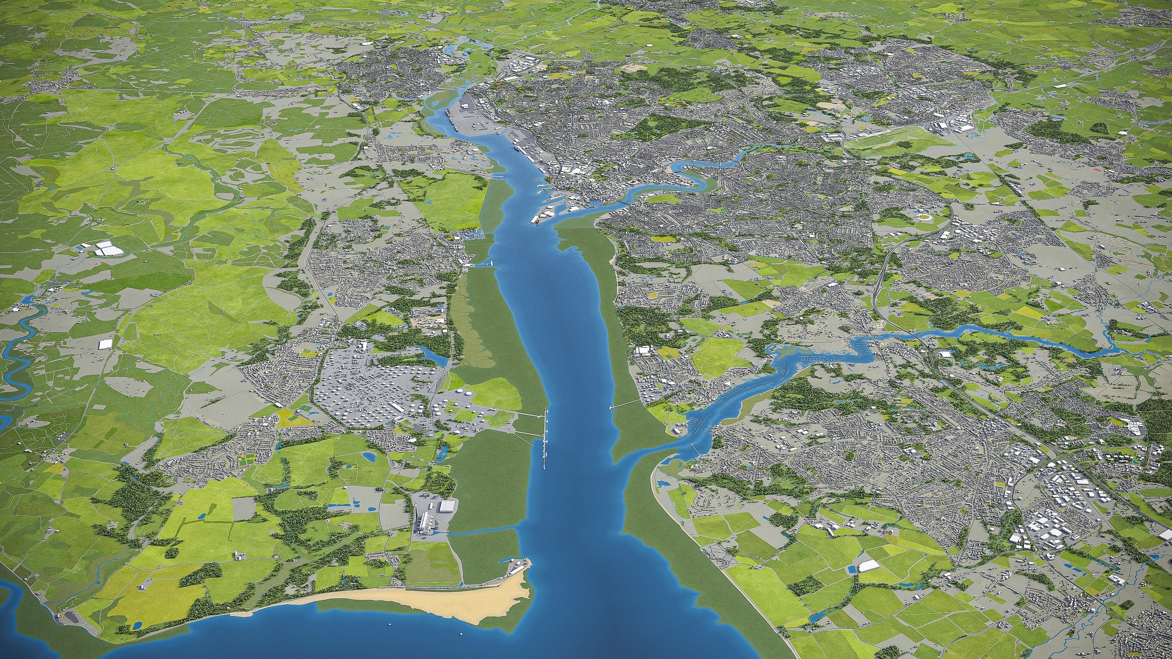 Southampton Low-poly 3D model_21