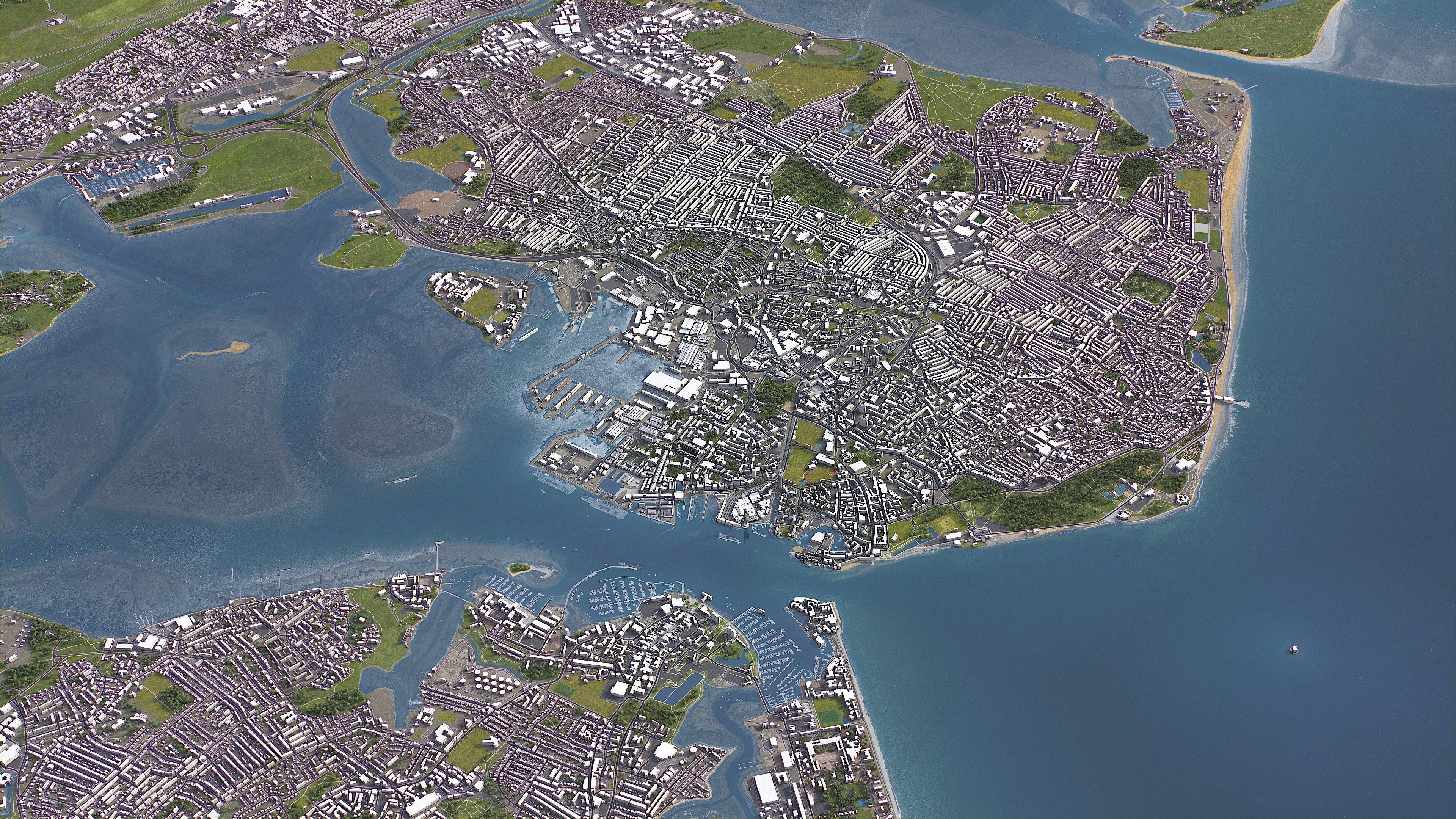 Portsmouth  Low-poly 3D model_16